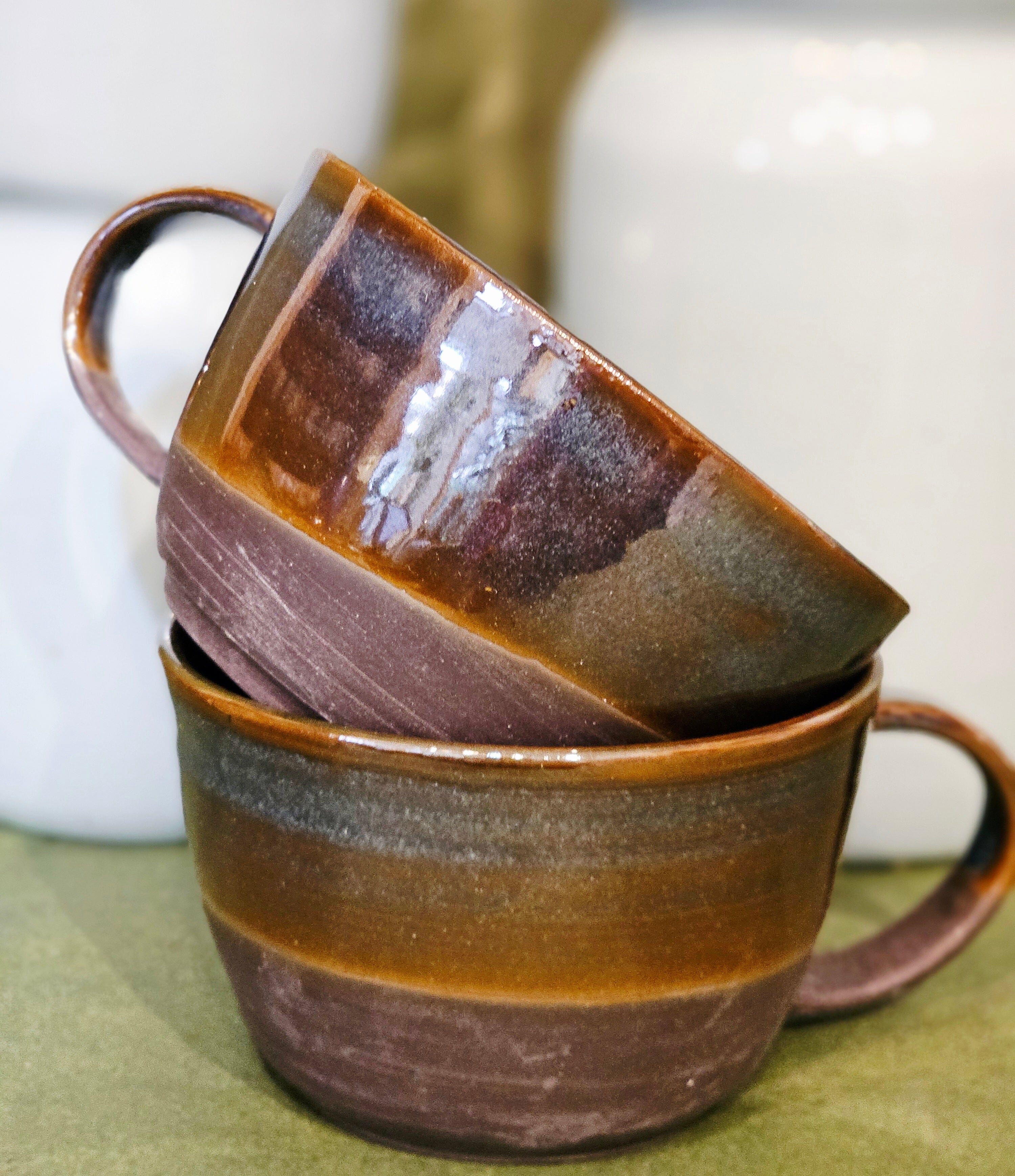 Arny Gyda Pottery - Tasmania ceramics Arny Gyda Sediment Tea Cup 