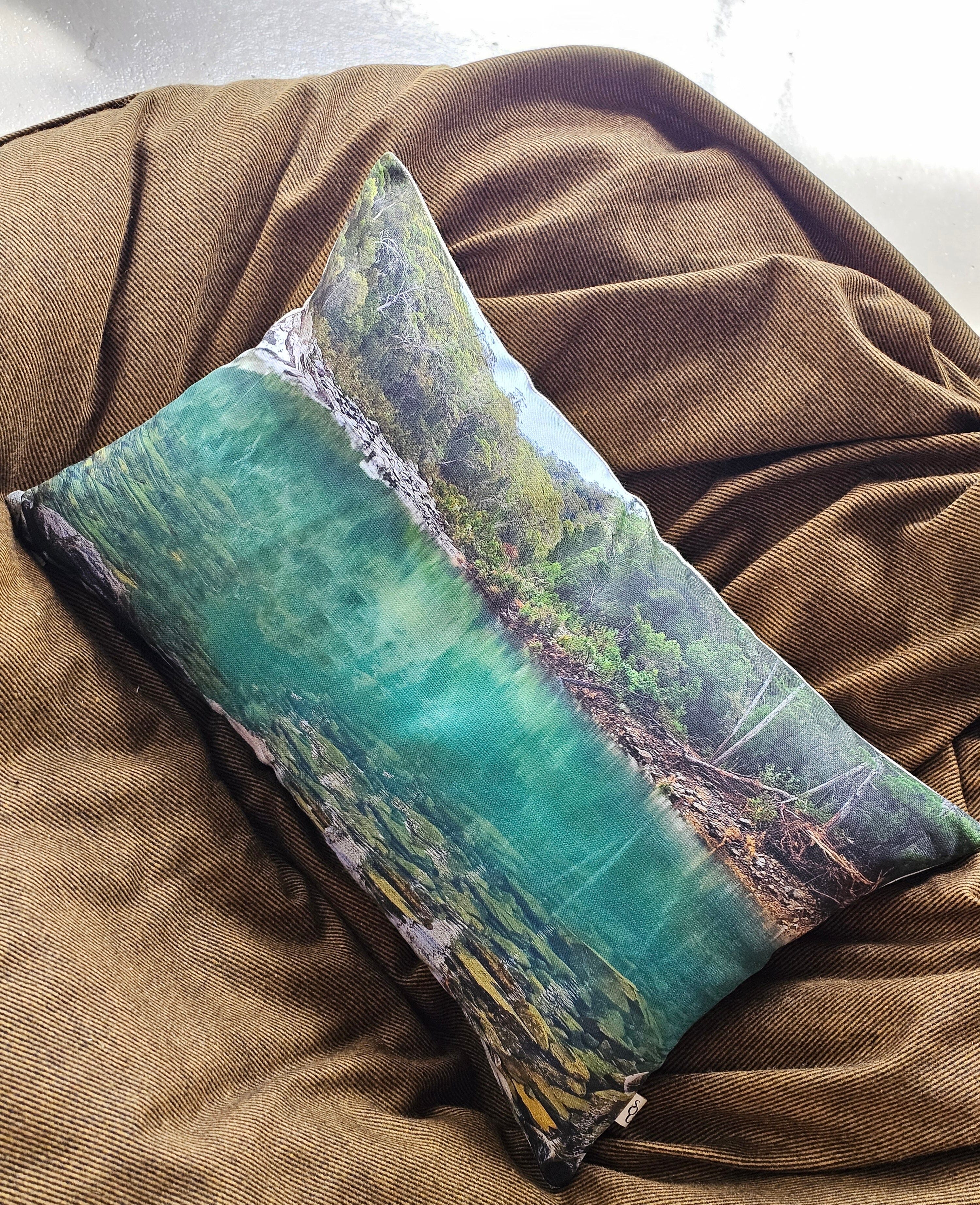 Printed Canvas Cushion - Douglas Apsley Waterhole Cushions The Spotted Quoll 