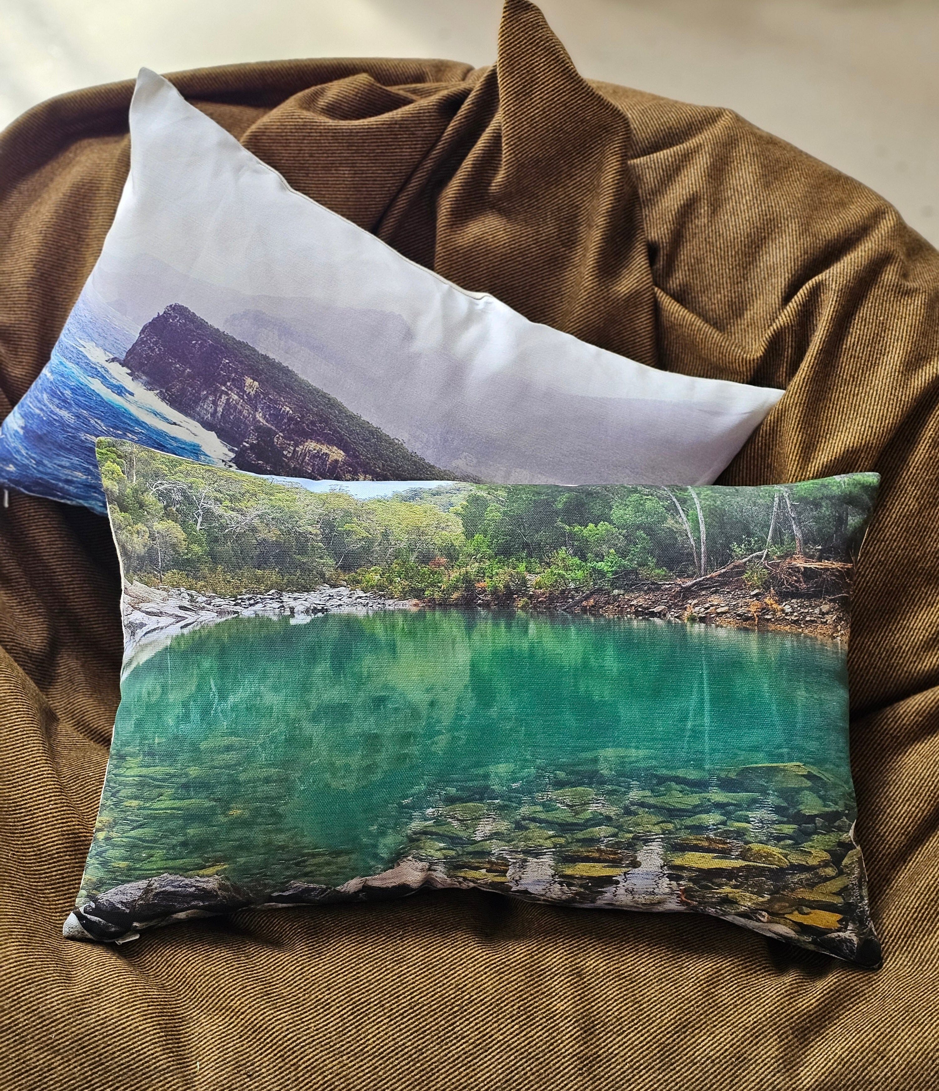 Printed Canvas Cushion - Douglas Apsley Waterhole Cushions The Spotted Quoll 