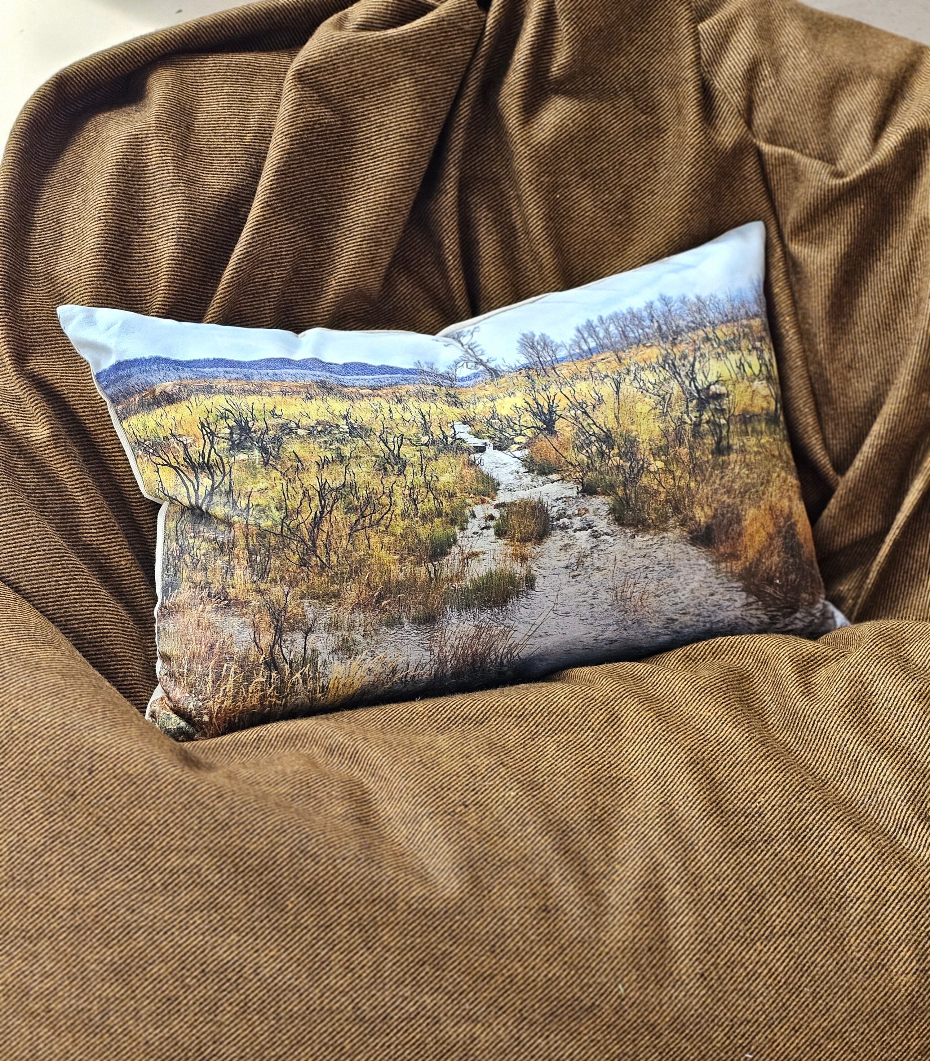 Printed Canvas Cushion - Where We Wander Cushions The Spotted Quoll 