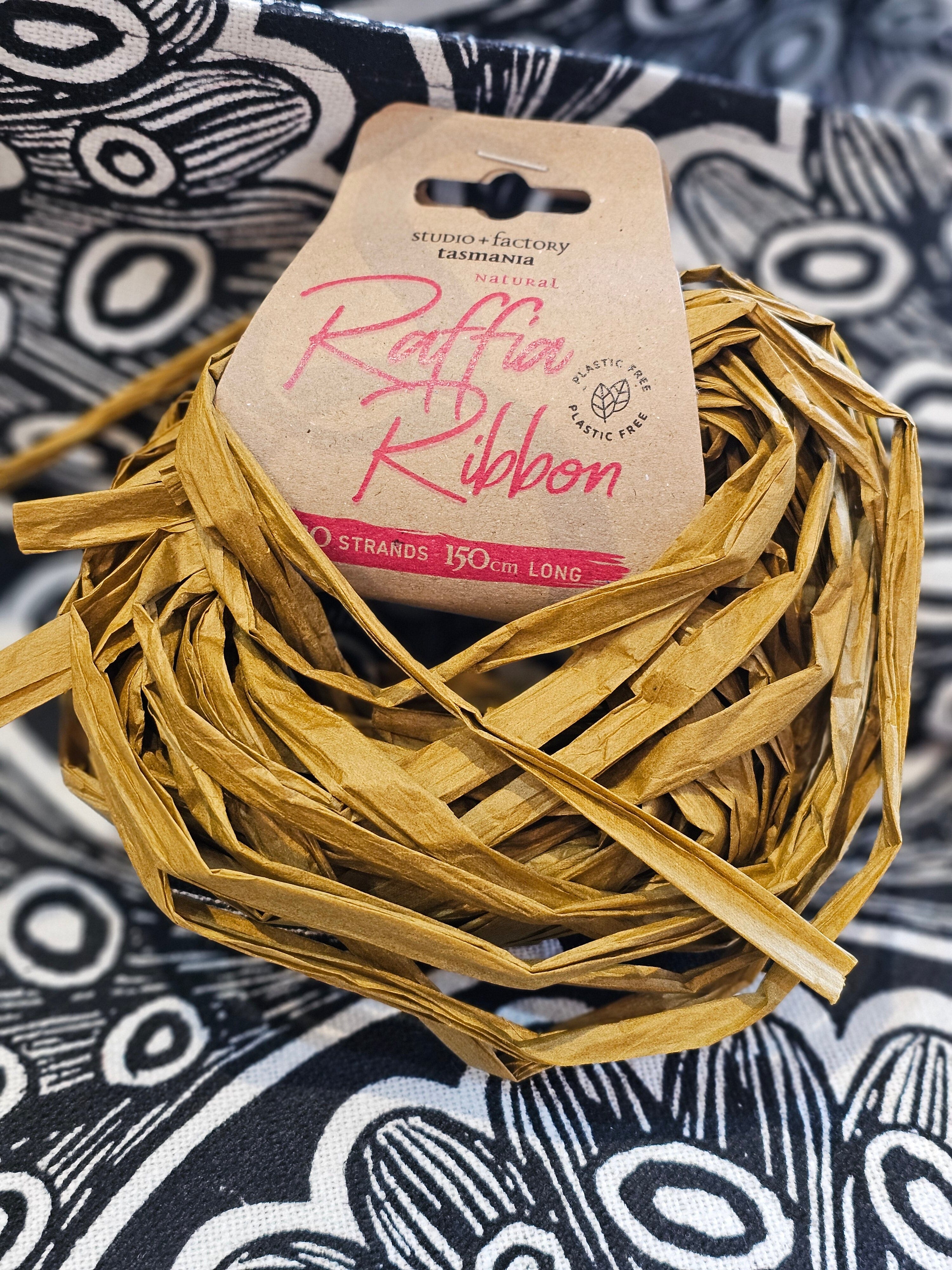 Natural Raffia Ribbon - Gift Wrapping Gift Tags & Labels The Spotted Quoll 