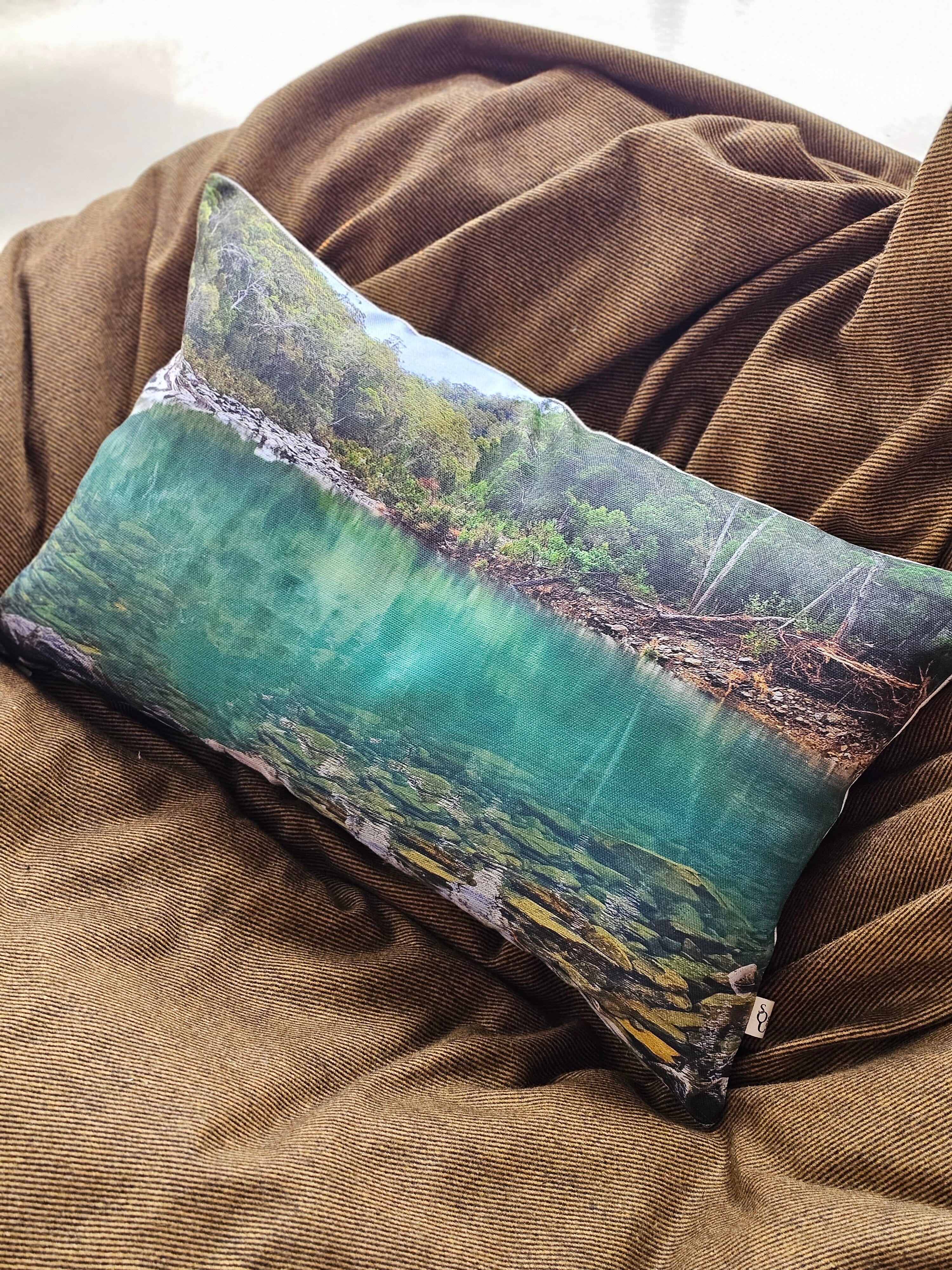 Printed Canvas Cushion - Douglas Apsley Waterhole Cushions The Spotted Quoll 