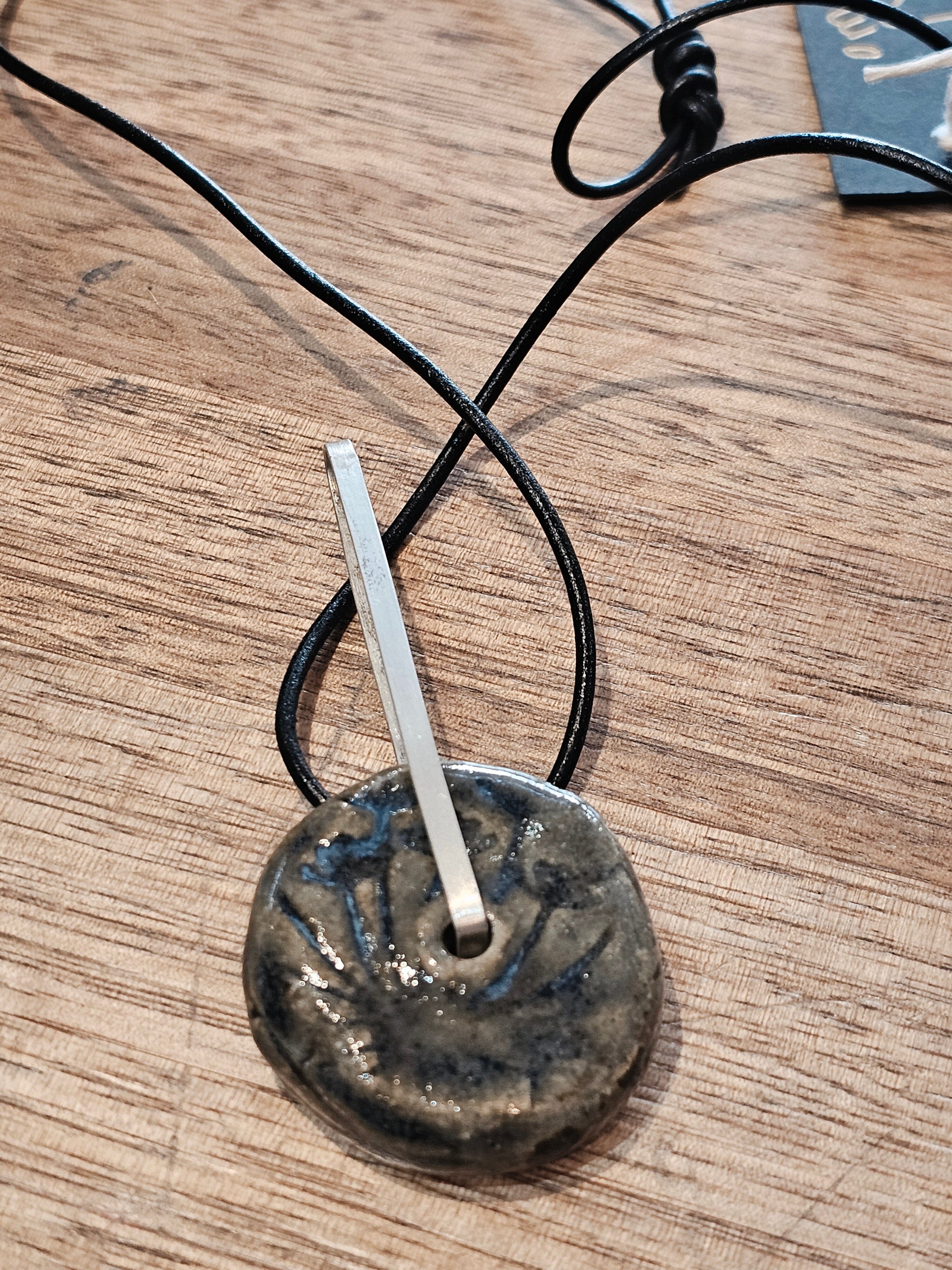 Ceramic & Silver Jewellery - Forest Floor Earrings Jillian Jak & Meek Mud Adjustable Sphere Necklace 