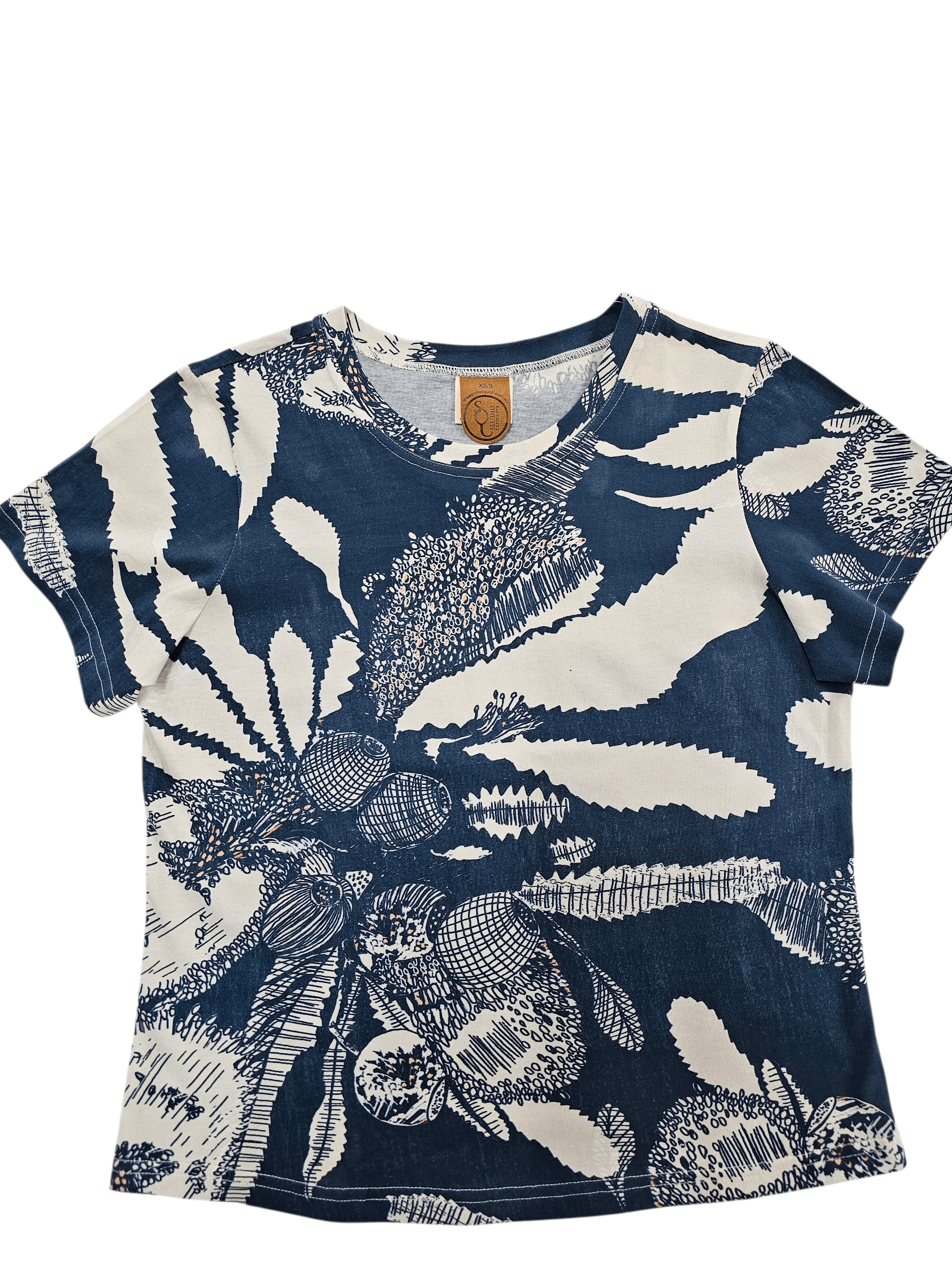 The Goodness Tee Organic Cotton Knit - Vintage Sawtooth Banksia Tee Shirt The Spotted Quoll 