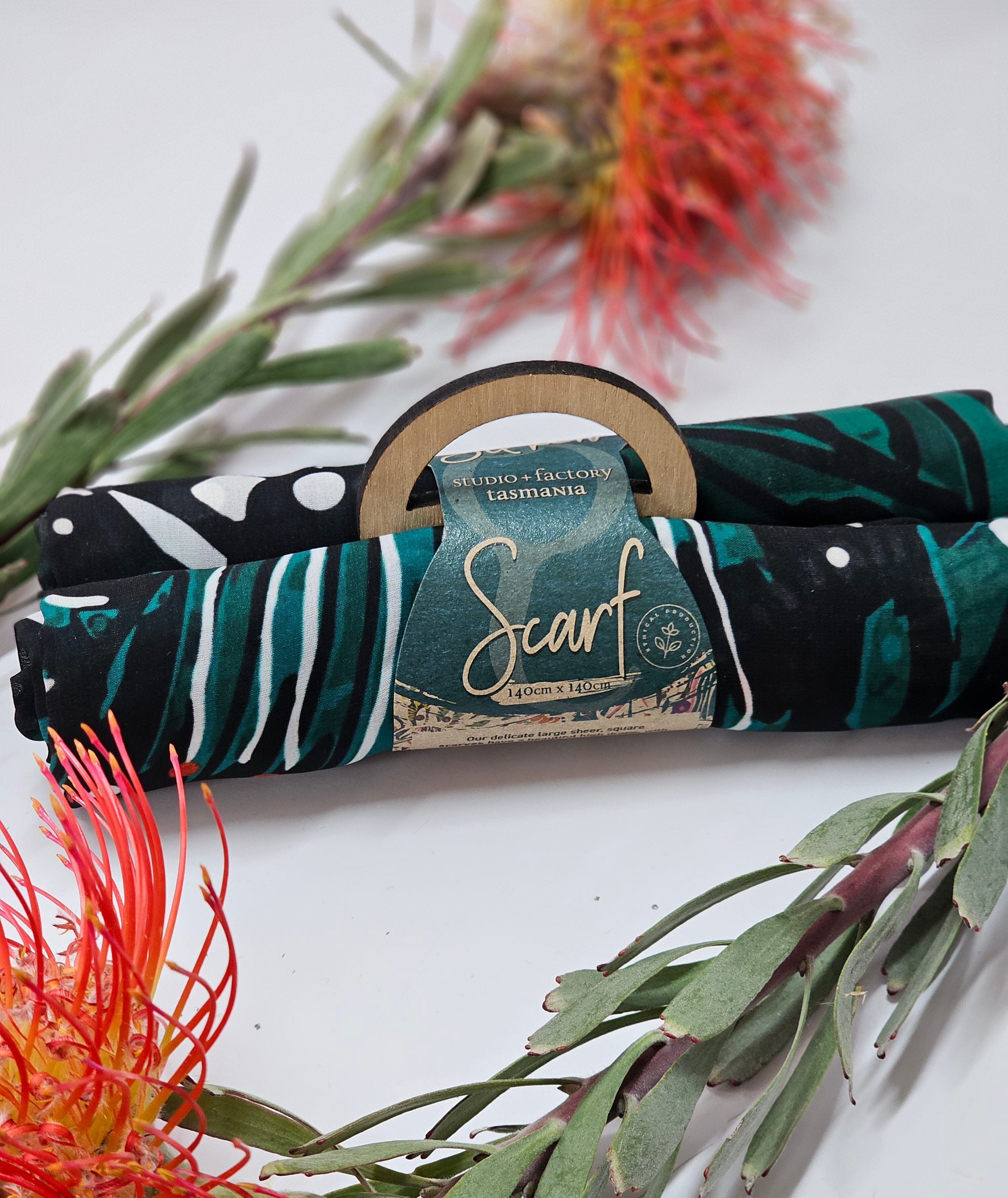 Silken Chic Scarves - Tiger Moth Scarf The Spotted Quoll Studio 