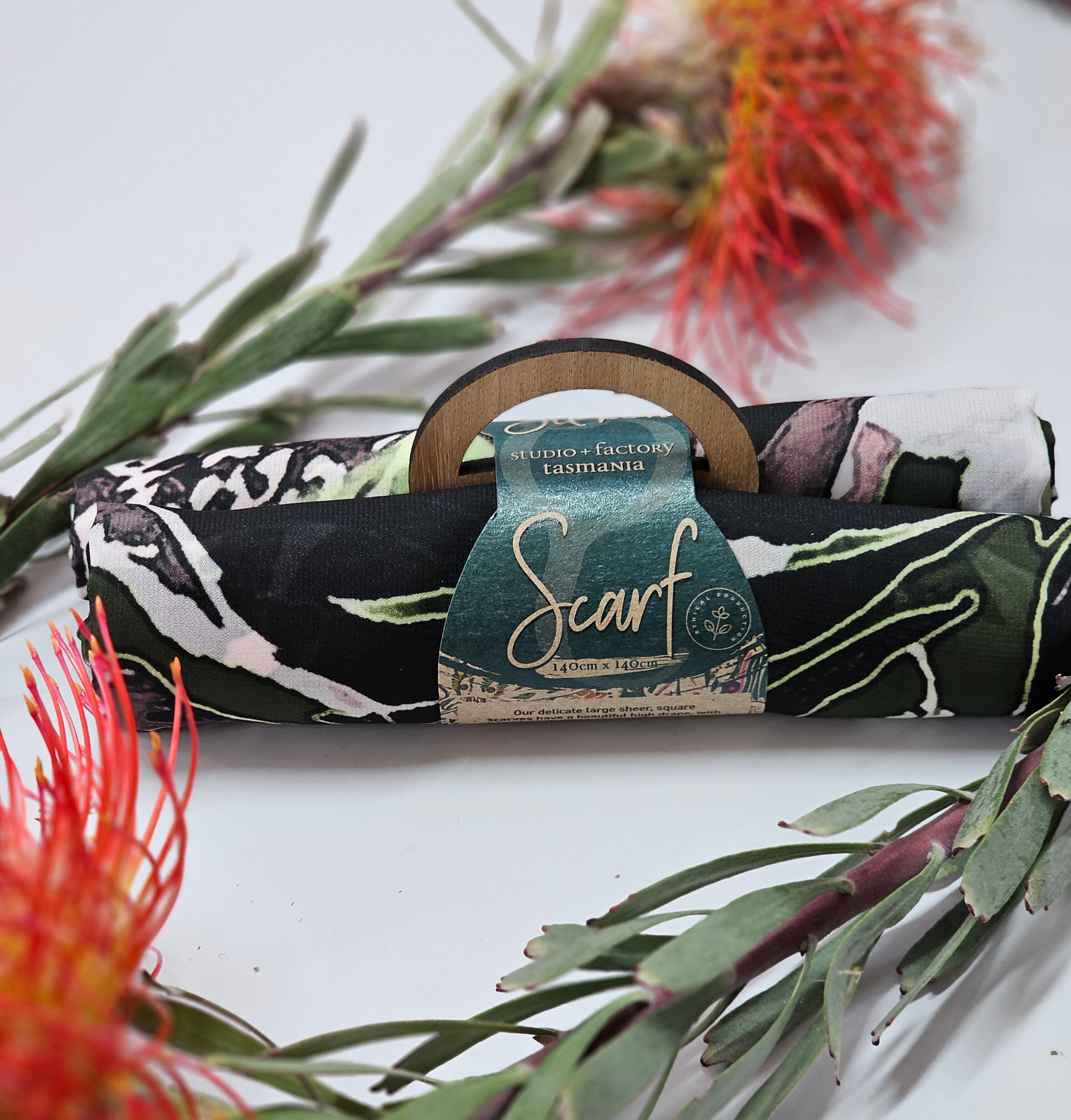 Silken Chic Scarves - Bush Craft Scarf The Spotted Quoll Studio 