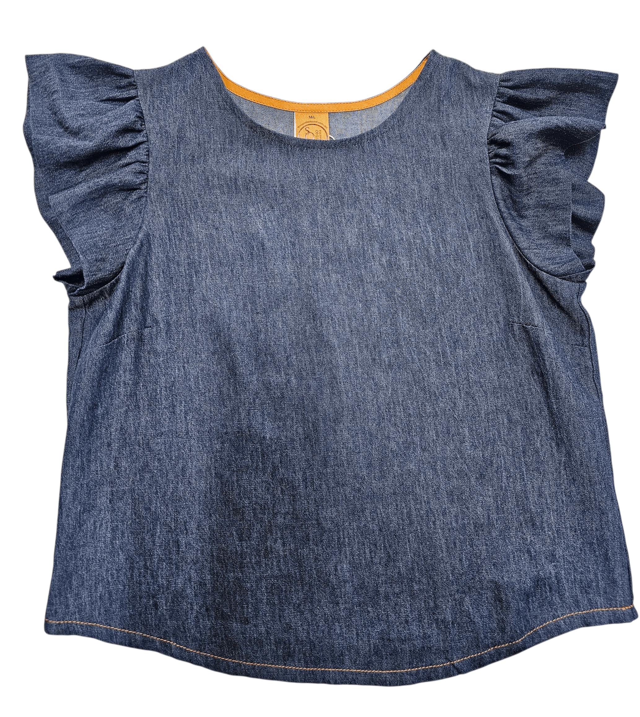 Flutter Top - Organic Denim top The Spotted Quoll 