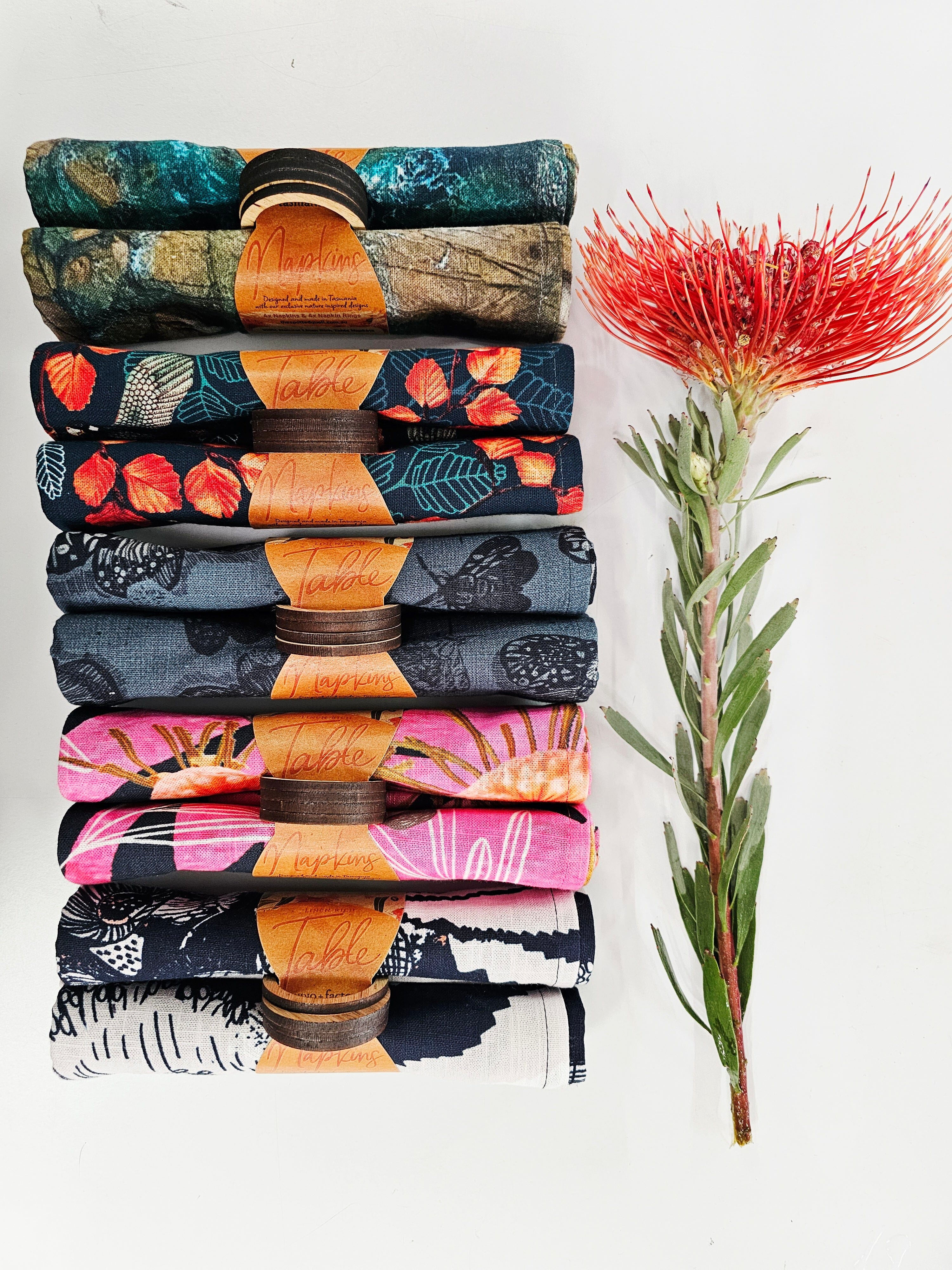 Table Napkins Linen - All Kinds table ware The Spotted Quoll 