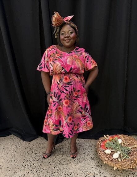 Frankie Shirred Skirt - Pink Summer Bouquet Skirt The Spotted Quoll 