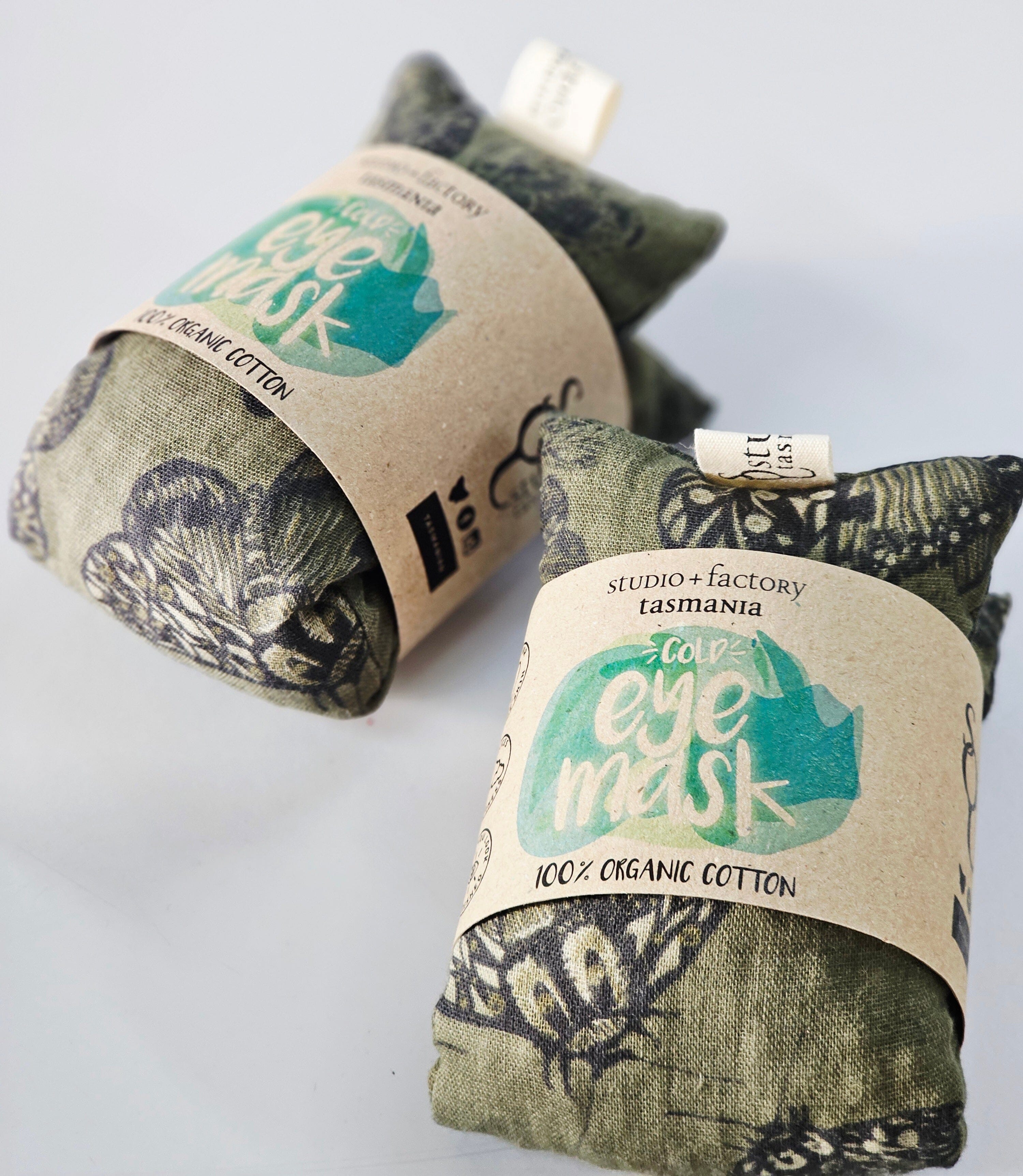 Cold Eye Mask - Relaxing & Refreshing face cloth The Spotted Quoll Moss Moth 