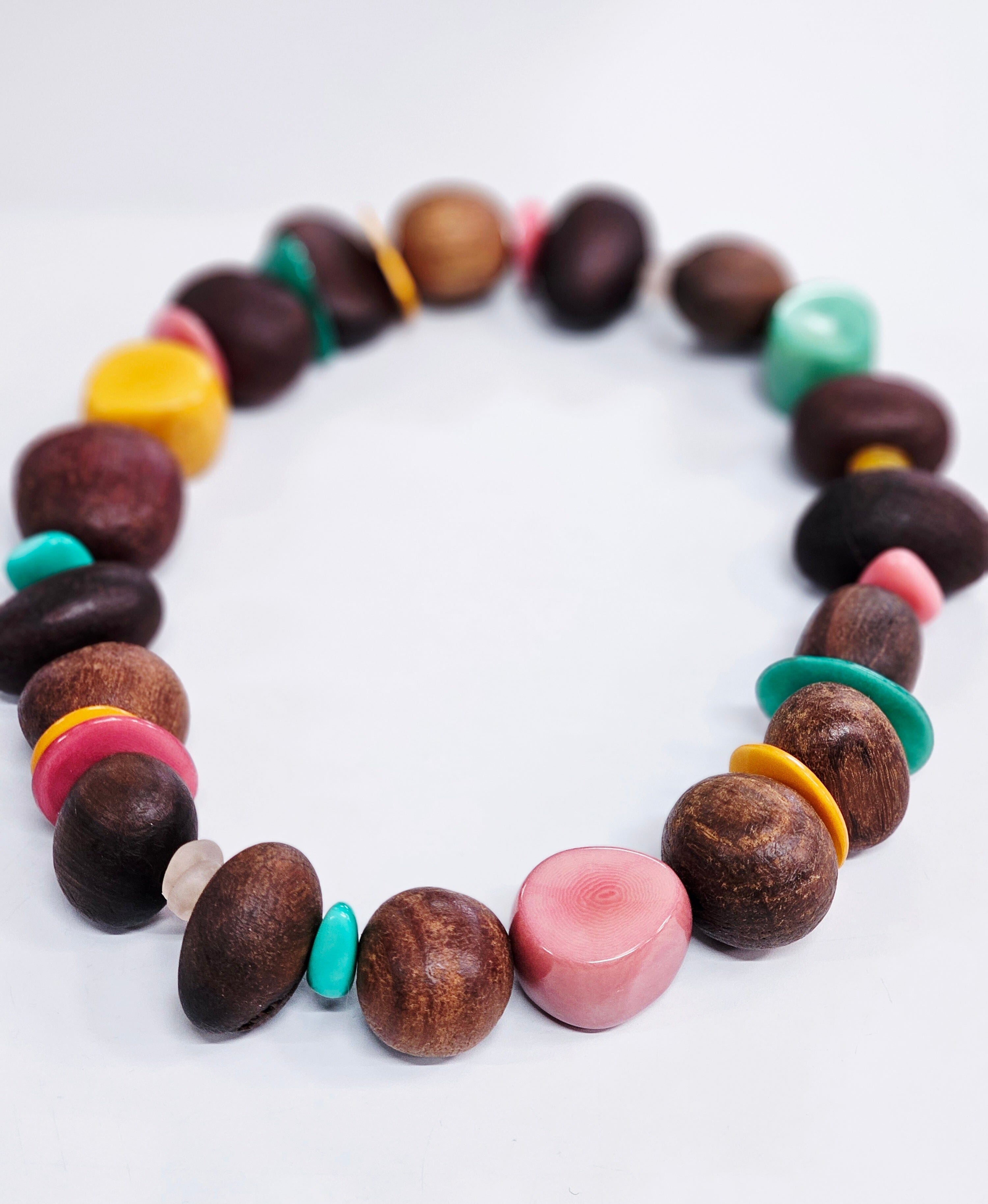 Eco Bead Necklace - Fakington Wild Eco Beads The Spotted Quoll Bush Confetti 