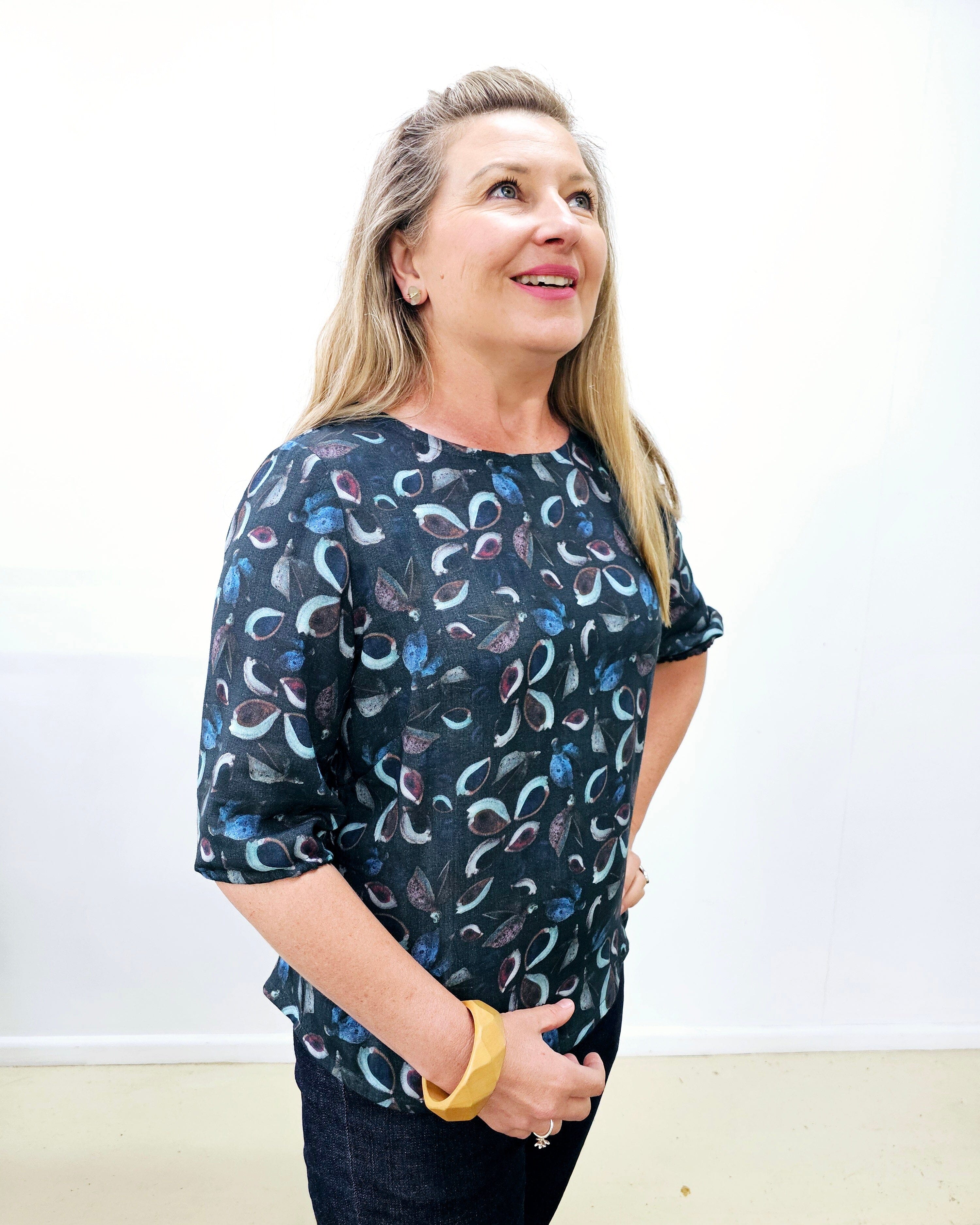 Lady Jane Bishops Sleeve Blouse - Seed Pods top The Spotted Quoll 