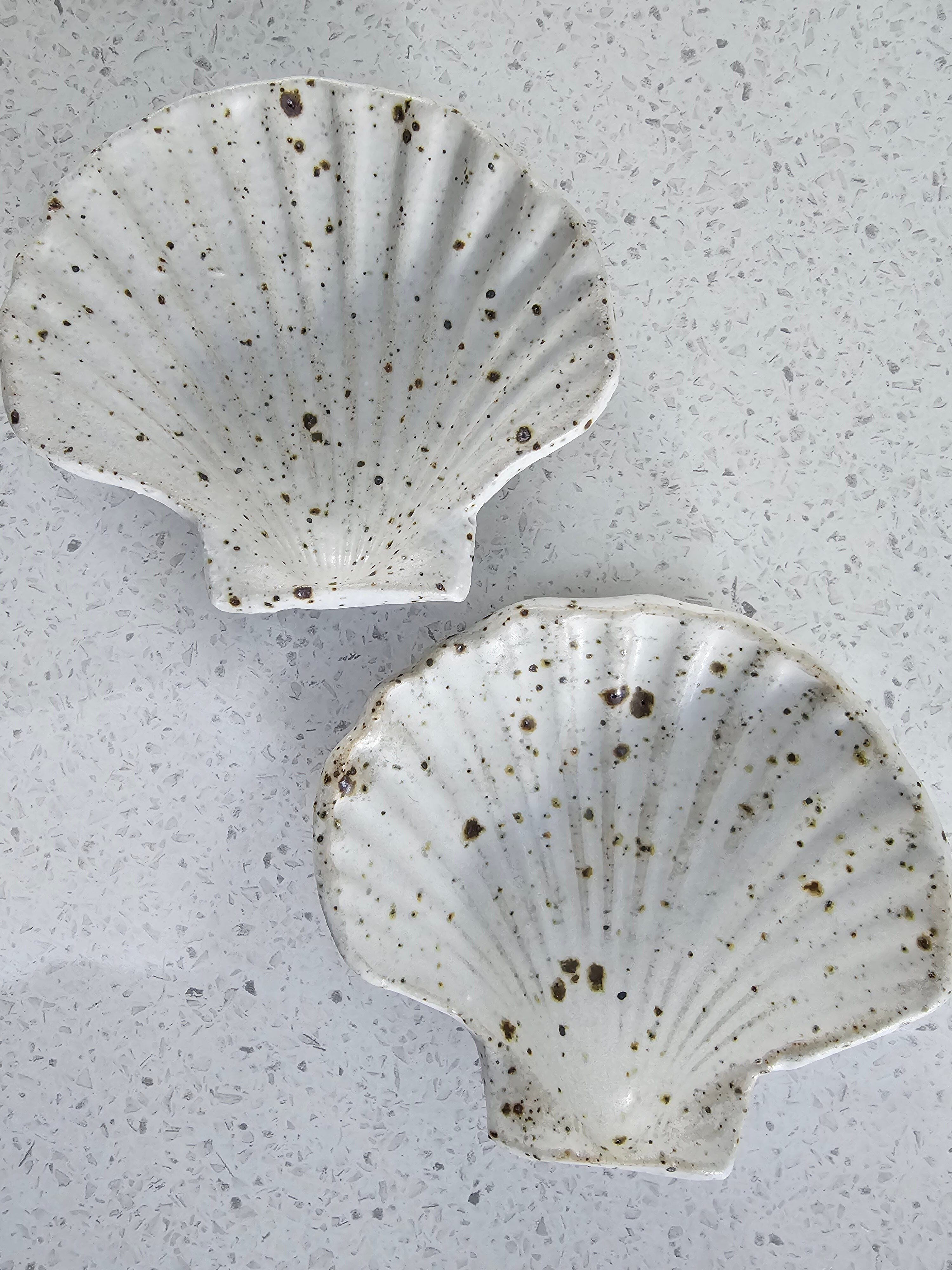 Ceramic Ring Trinket Dish - DOT Creative Tasmania Trinket Dish DOT creative Scallop Shell Natural 