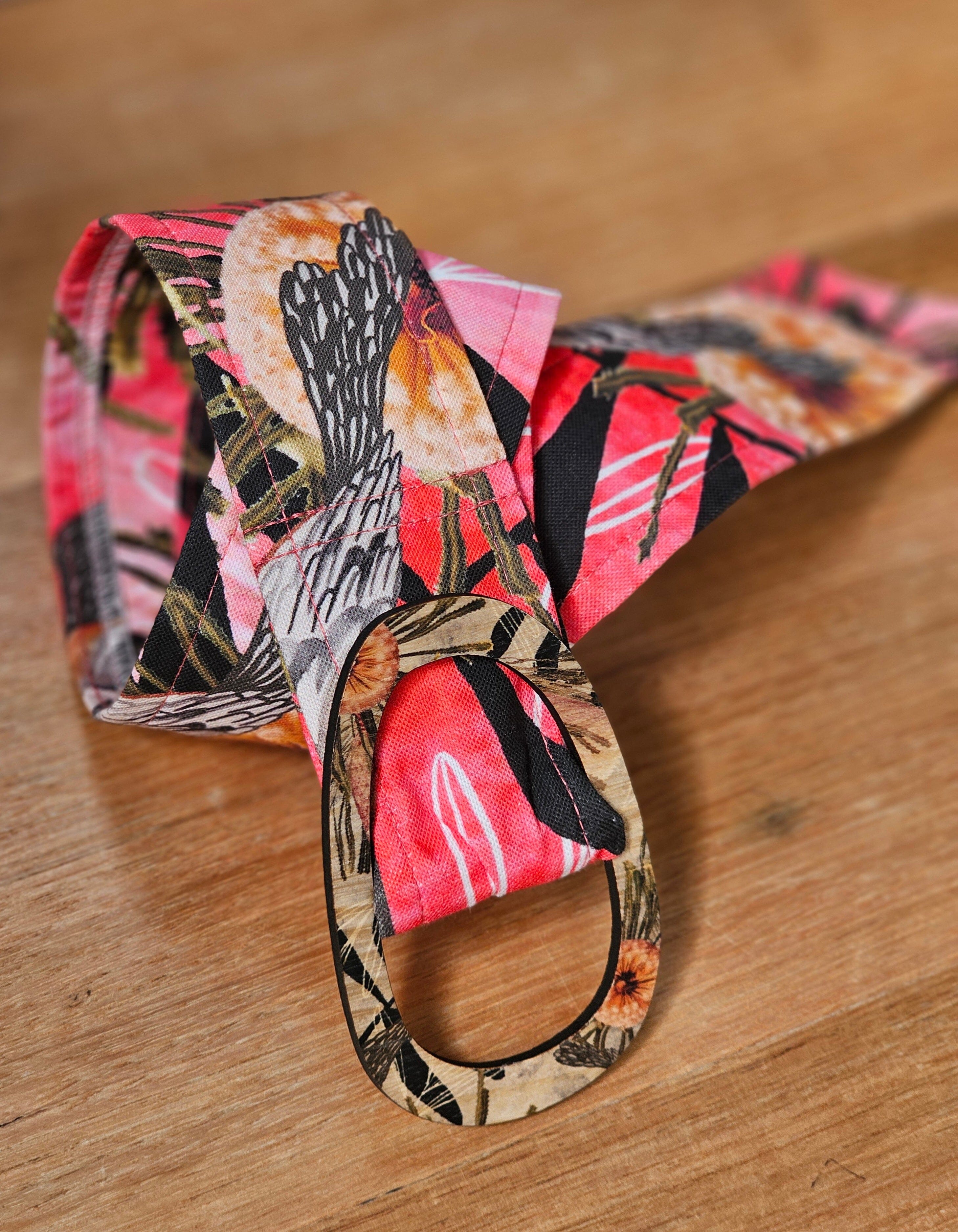 Tasmanian Oak Belts - Printed Organic Linen Belt Buckles The Spotted Quoll 