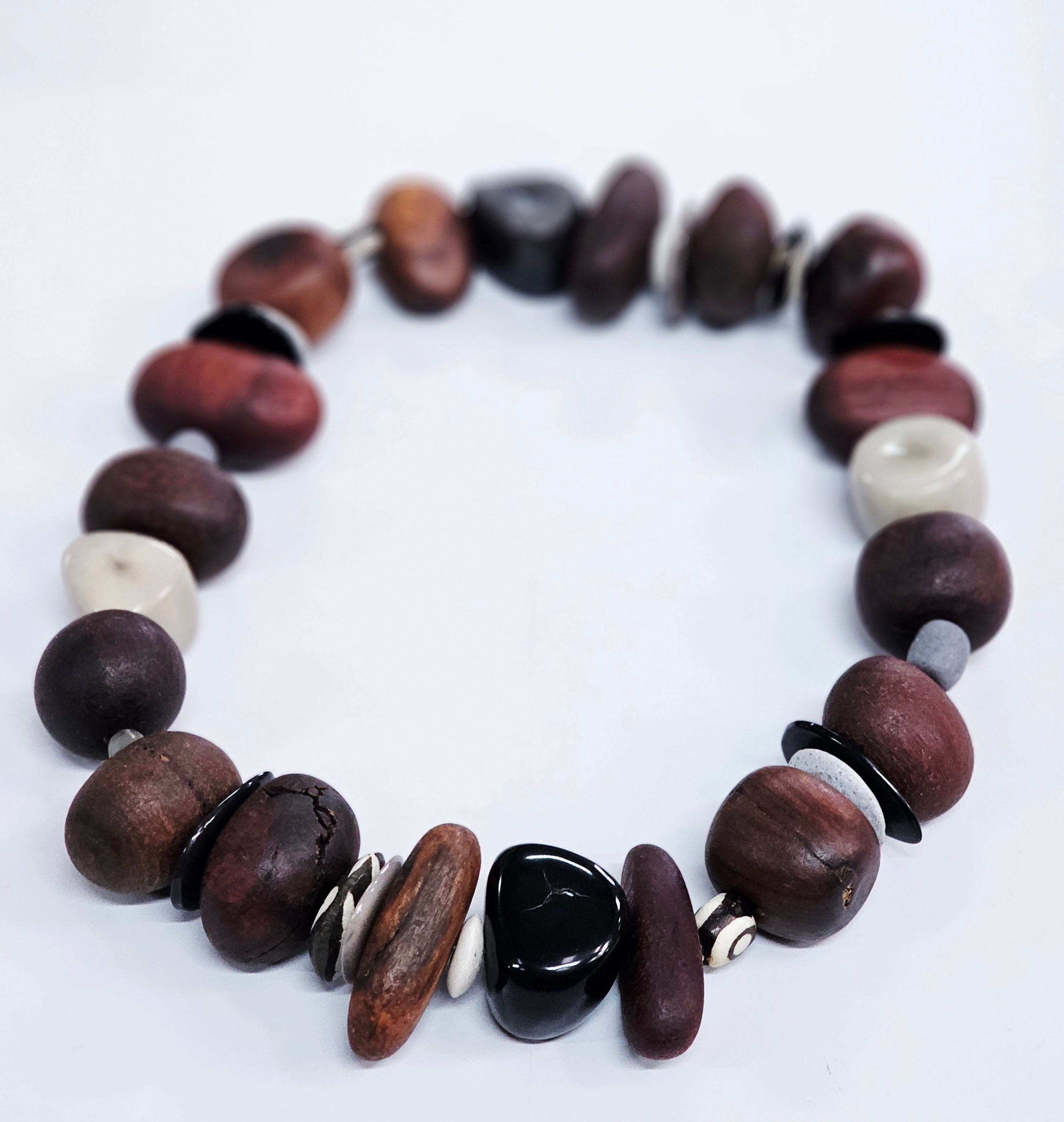 Eco Bead Necklace - Fakington Wild Eco Beads The Spotted Quoll Silver Frog 