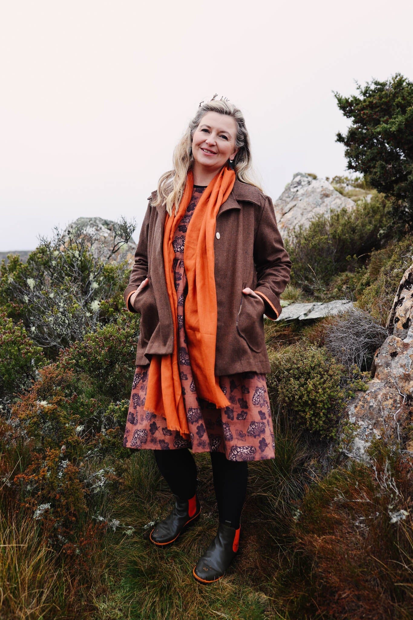 Organic Linen Peasant Dress - Cocoa Moth Dresses The Spotted Quoll 