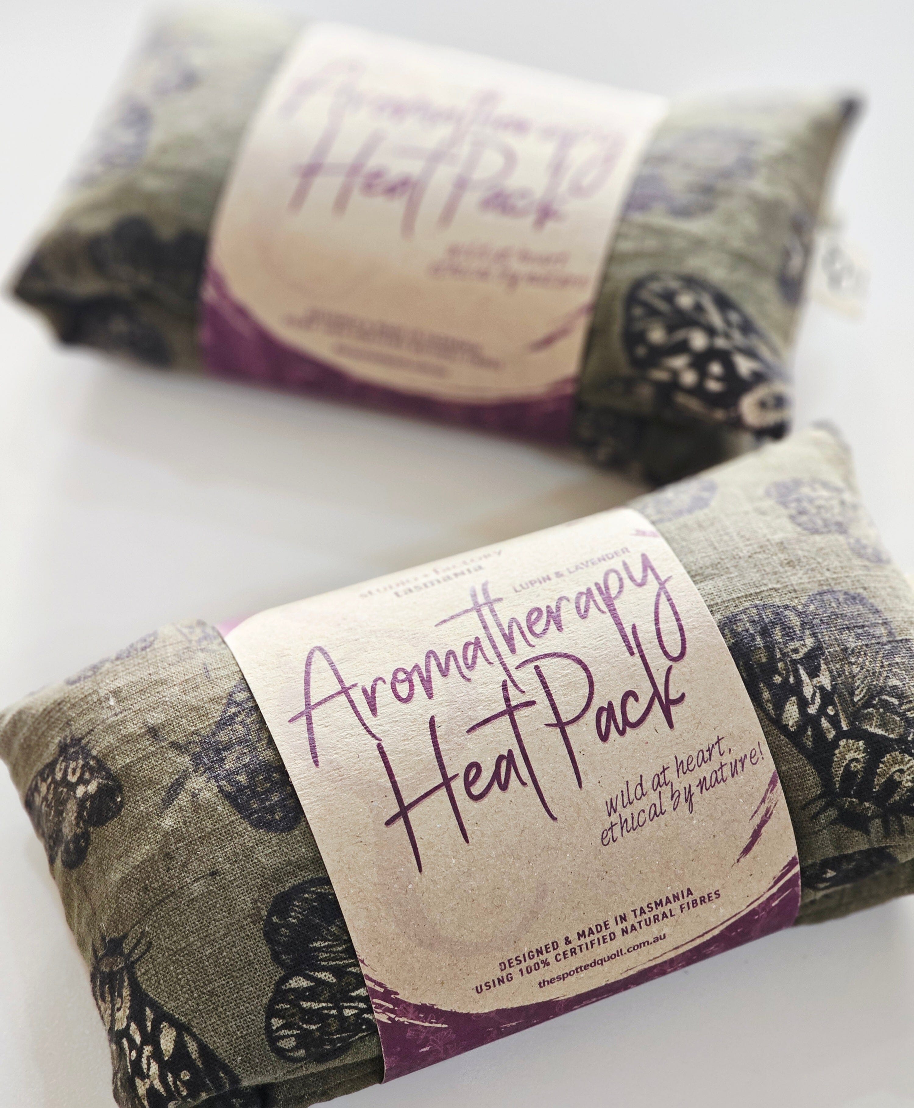 Aromatherapy Heat/Cold pack - Lupin & Lavender Heating Pads The Spotted Quoll Long Moss Moth 