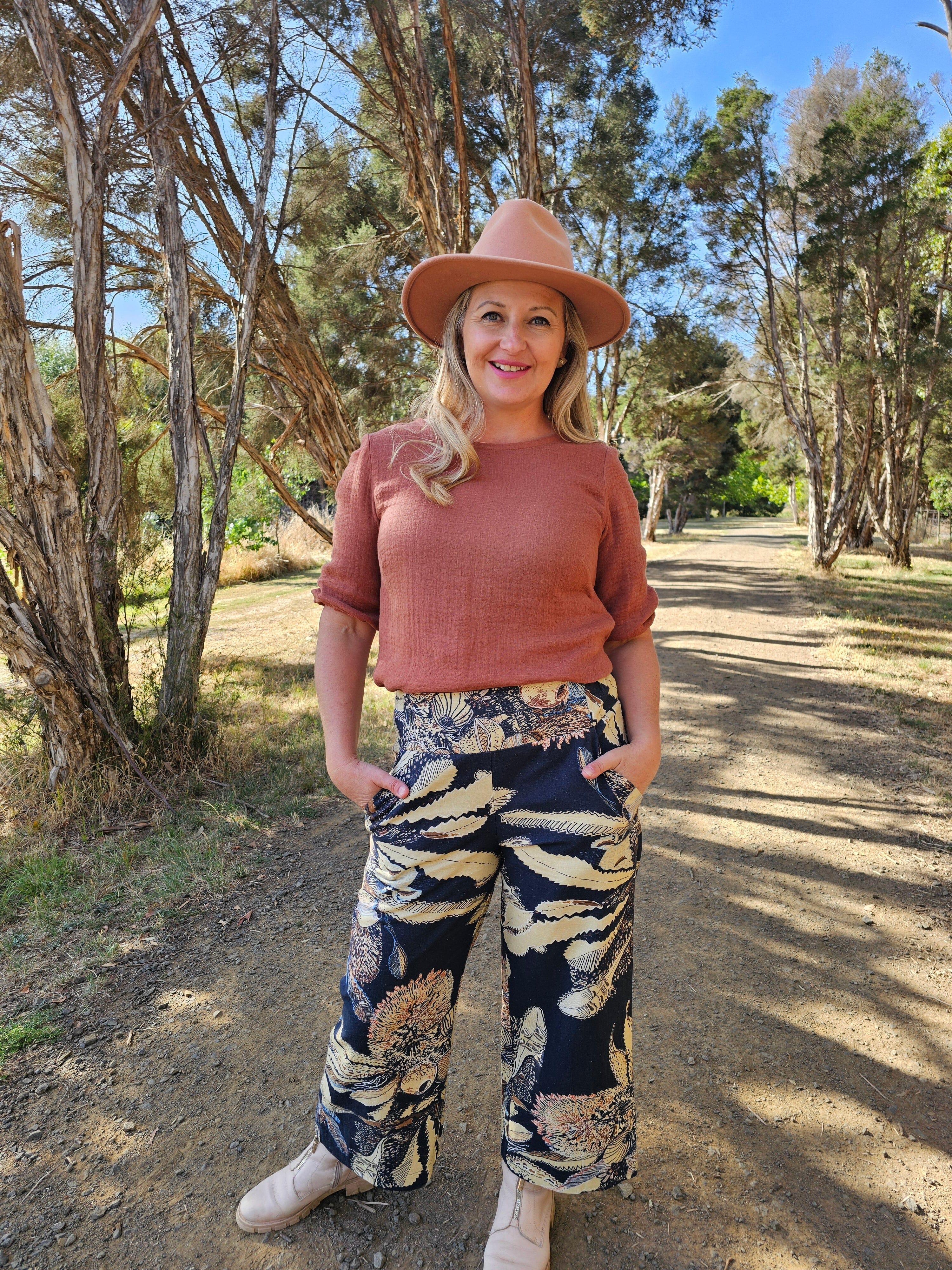 Lady Jane Bishops Sleeve Blouse - Warm Rose top The Spotted Quoll 