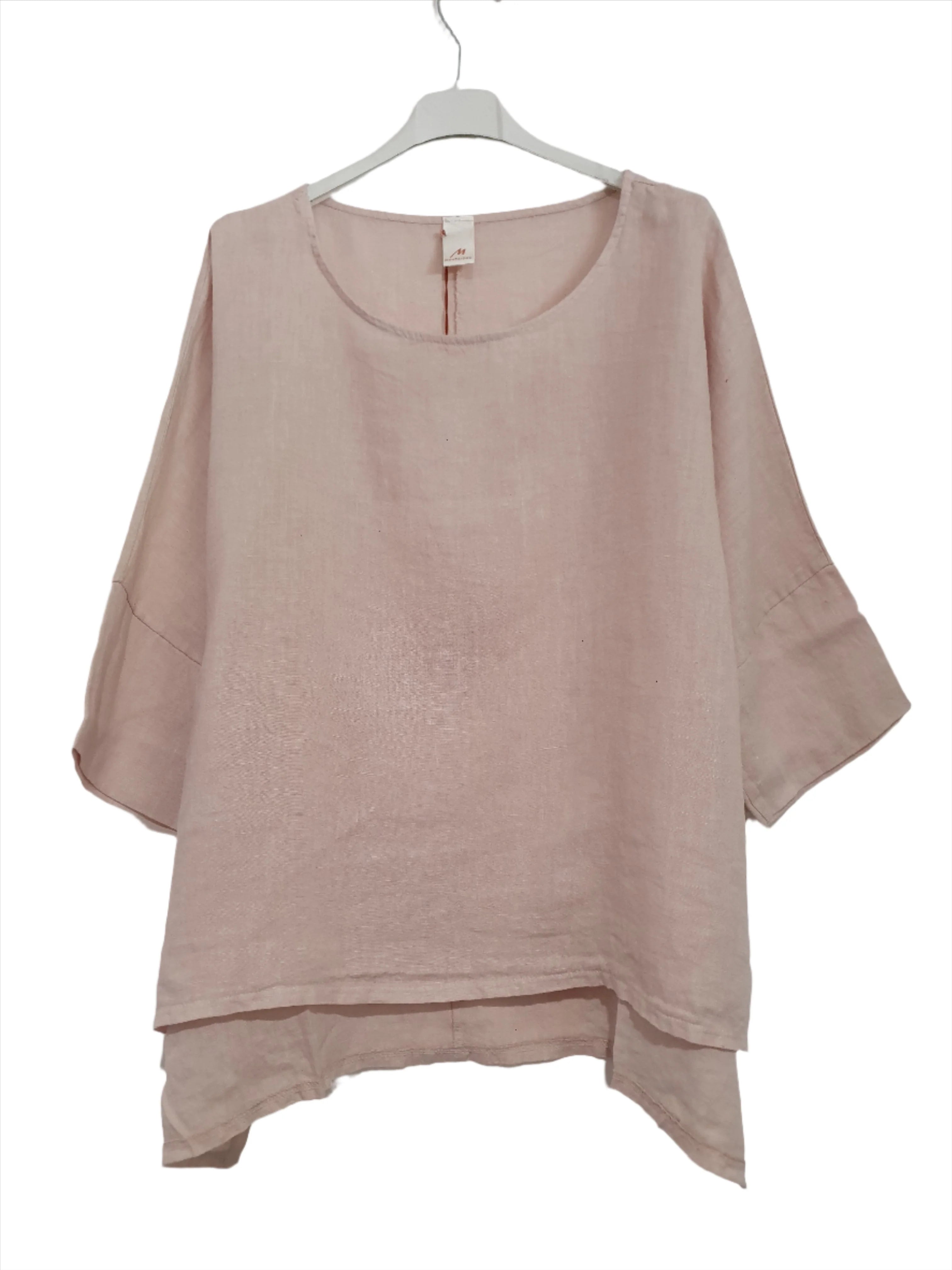 Montaigne Linen Hi-Lo Top Top Etika Rose 