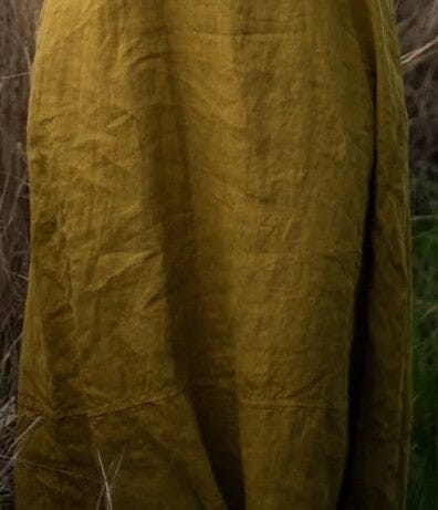 Montaigne Aurelie Linen Dress dress Etika Senape 