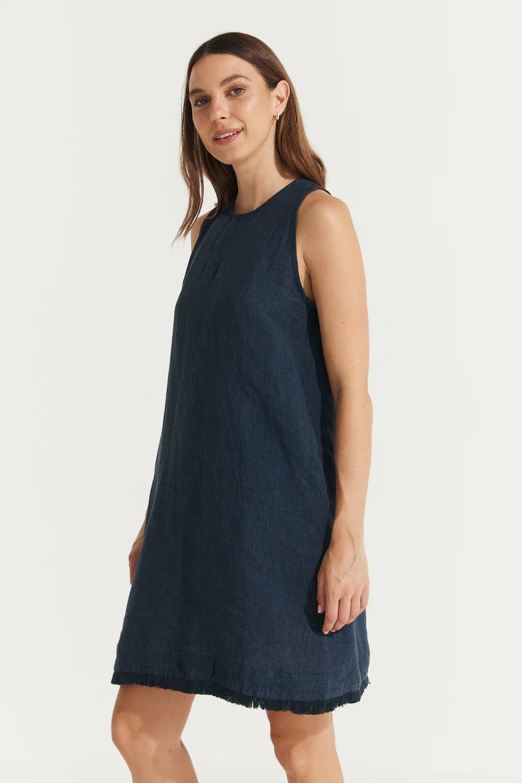 Montaigne Linen Above Knee Shift Dress dress Etika Small 