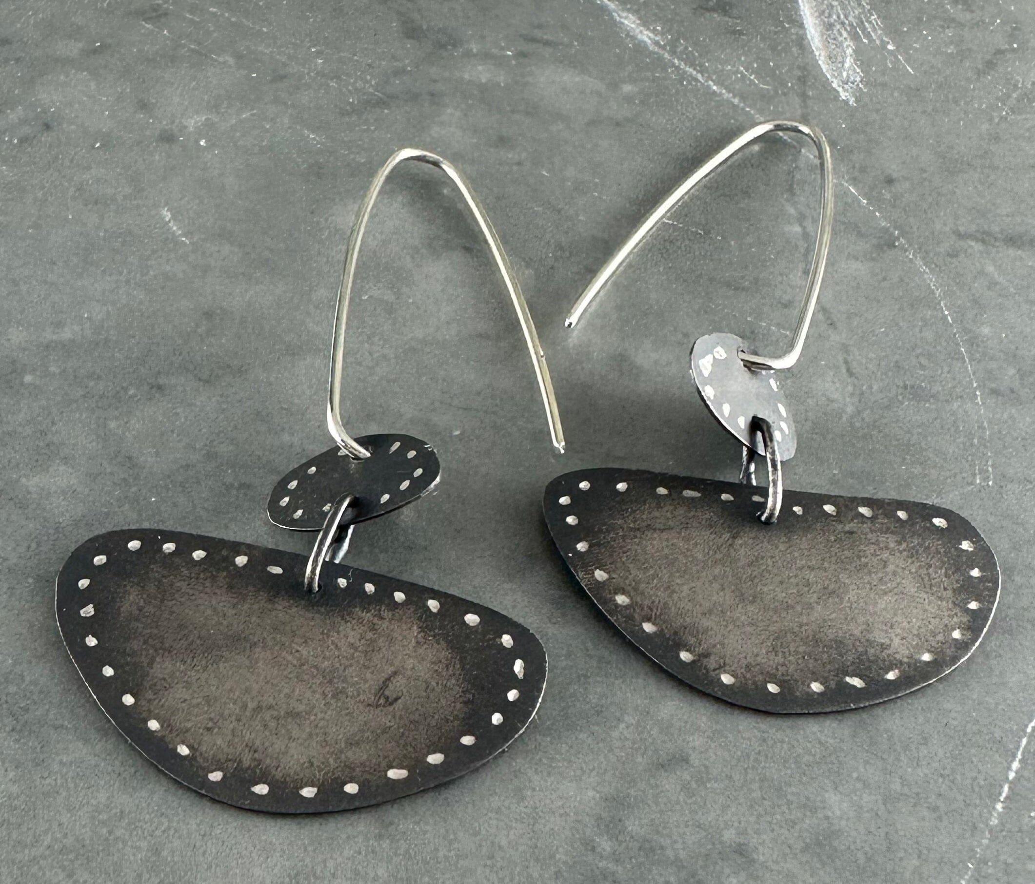 Oxidized Silver Earrings by Jillian Jak Earrings Jillian Jak Stacking Stones 