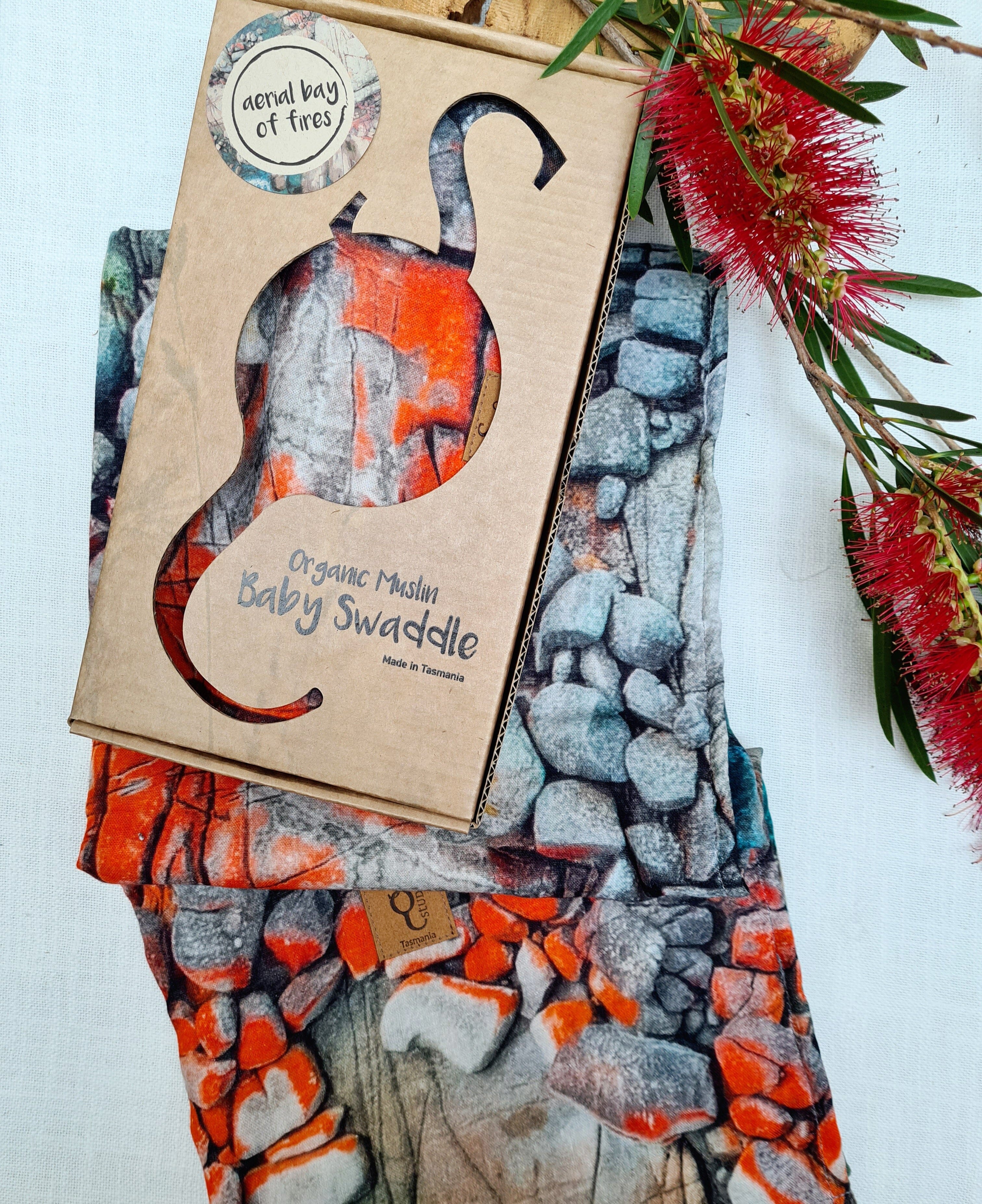 Organic Muslin Baby Swaddle swaddle The Spotted Quoll 