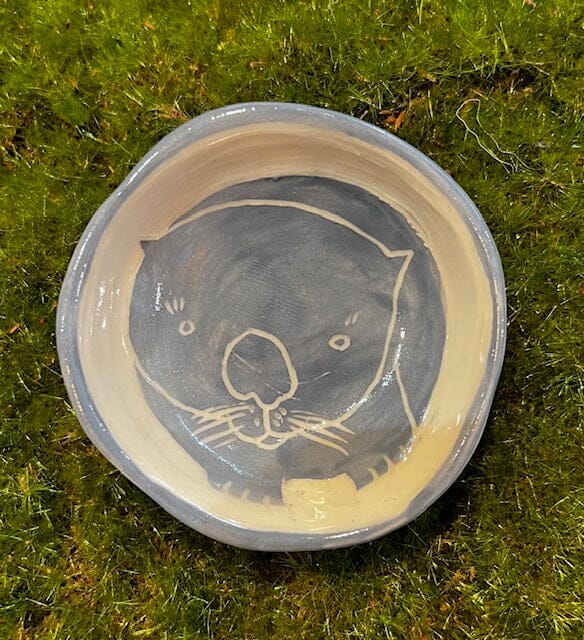 Aurora Fae Ring Dishes & Trinket Plates Ceramics The Aurora Fae Wombat dish Grey 