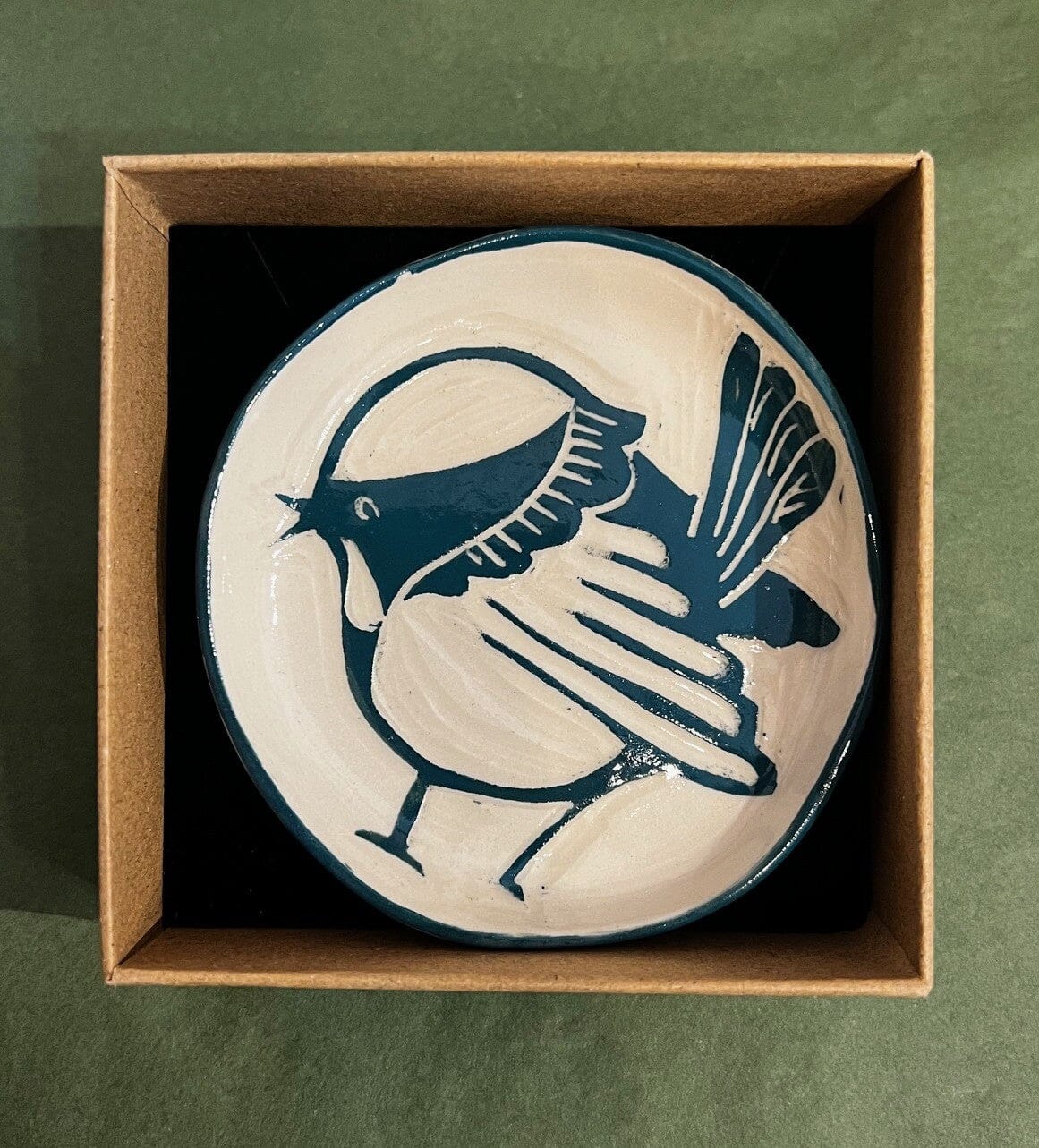 Aurora Fae Ring Dishes & Trinket Plates Ceramics The Aurora Fae Wren Trinket Plate Amulet Green 