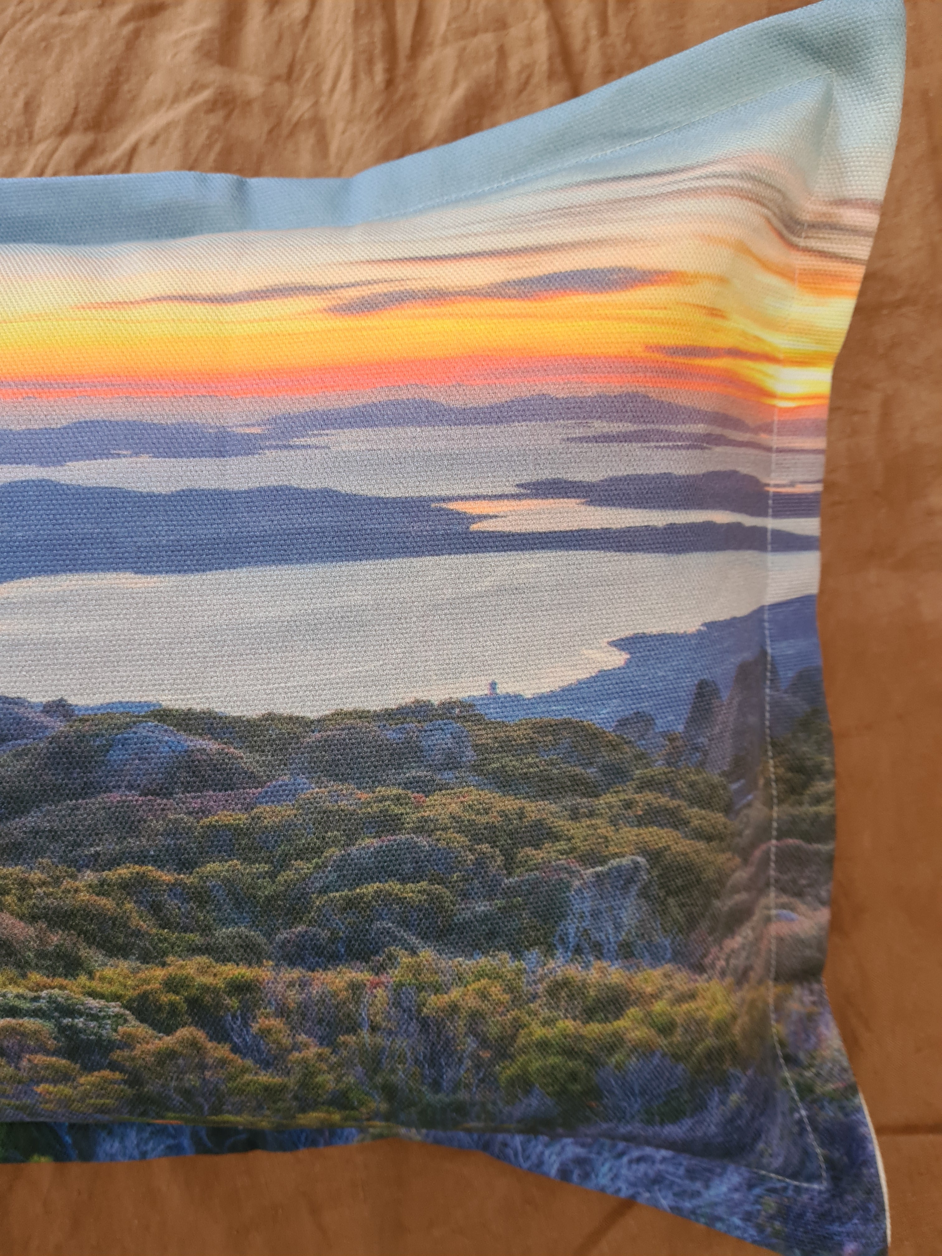 Printed Canvas Cushion - Mt Wellington/Kunanyi Cushions The Spotted Quoll 