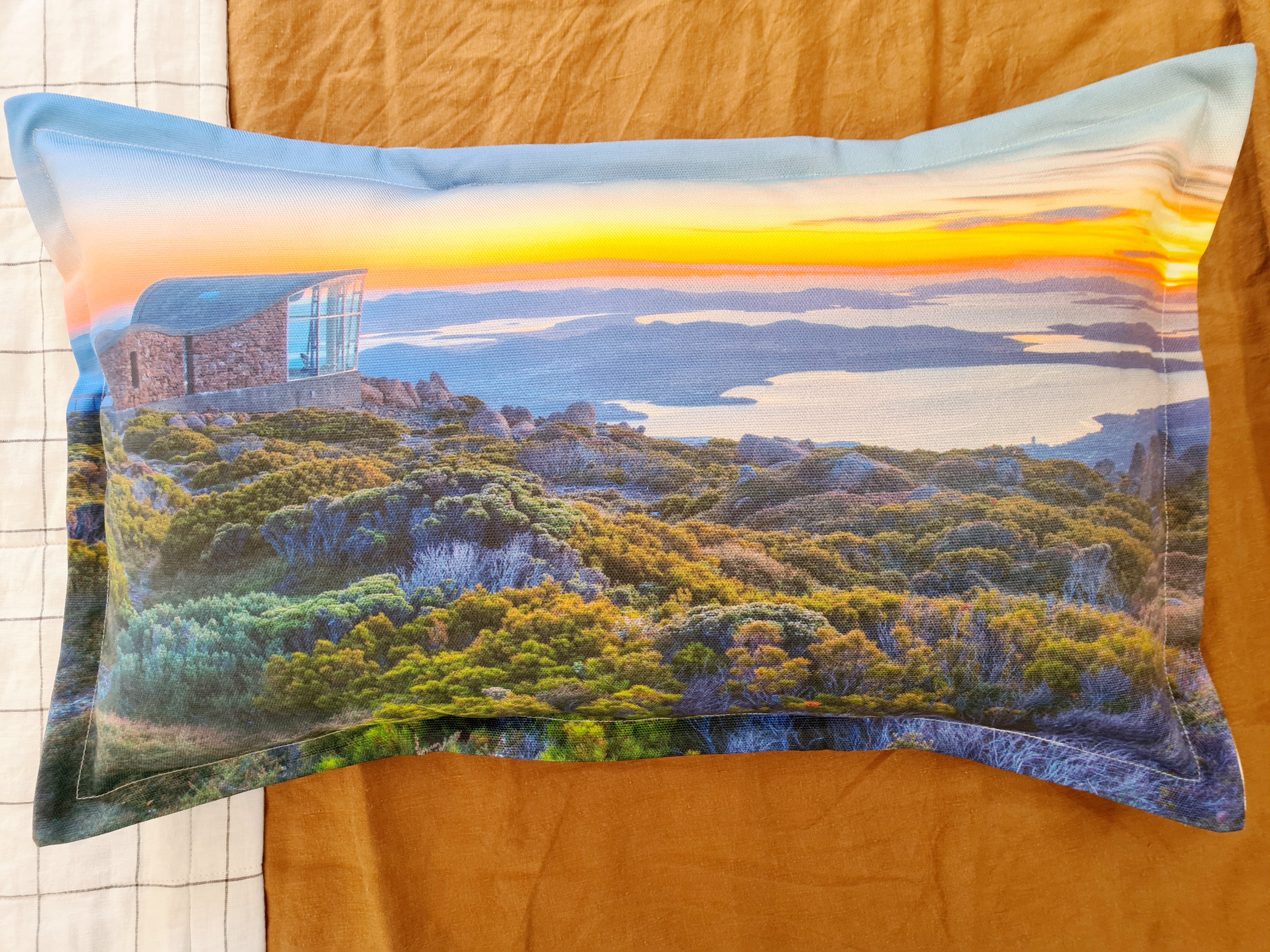 Printed Canvas Cushion - Mt Wellington/Kunanyi Cushions The Spotted Quoll 