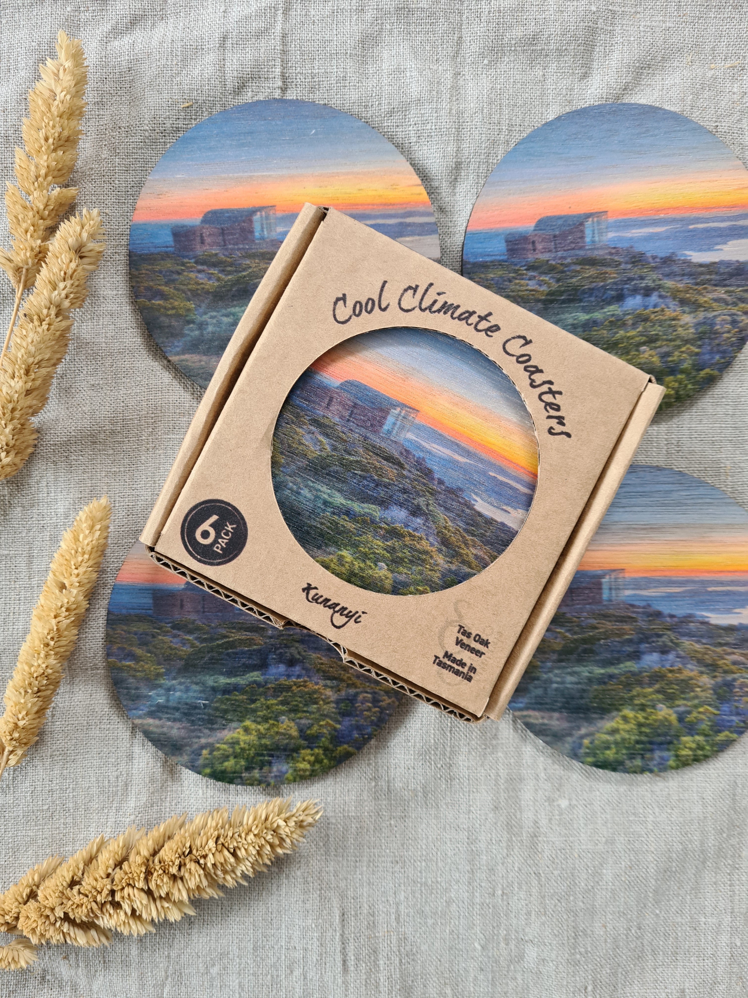 Coasters Cool Climate - The Spotted Quoll Studio tablewear The Spotted Quoll Mt Wellington/Kunanyi 