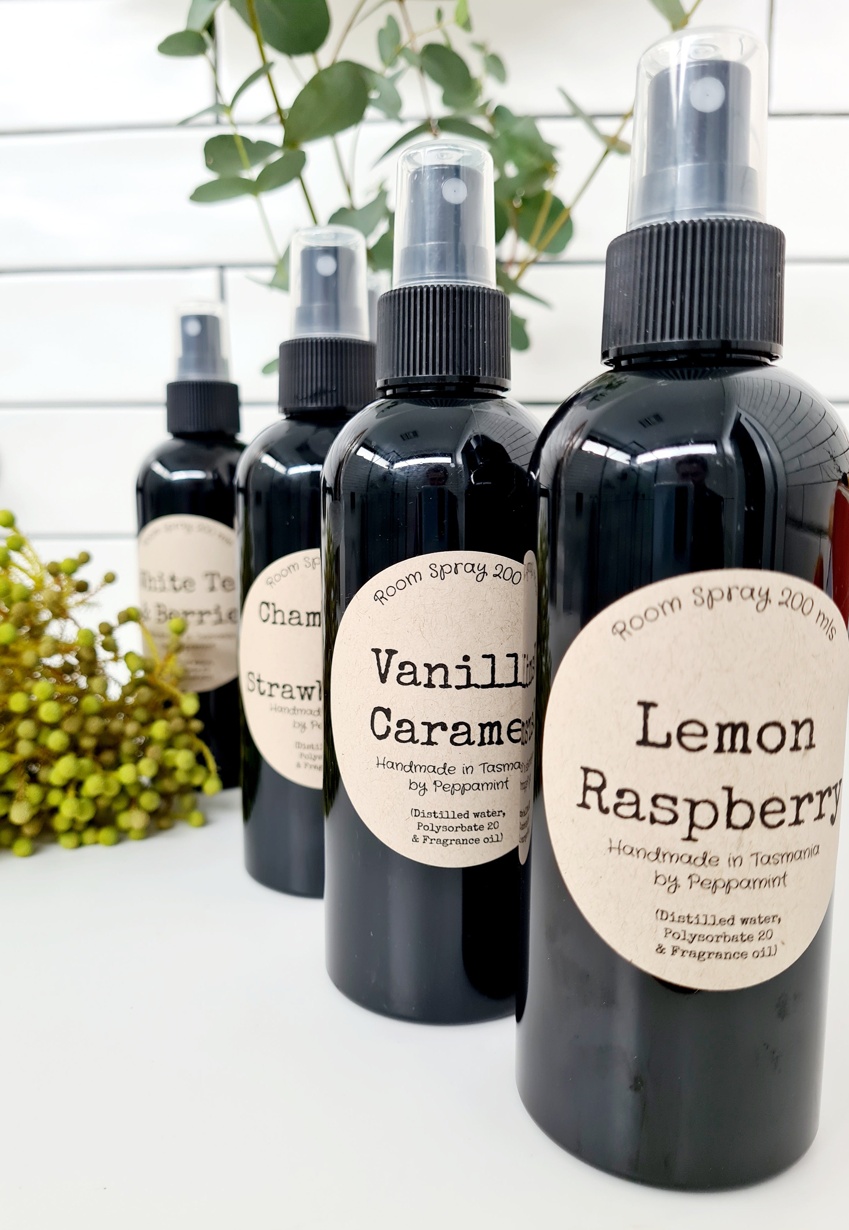 Room Spray Mist air freshner peppamint Lemon Raspberry 