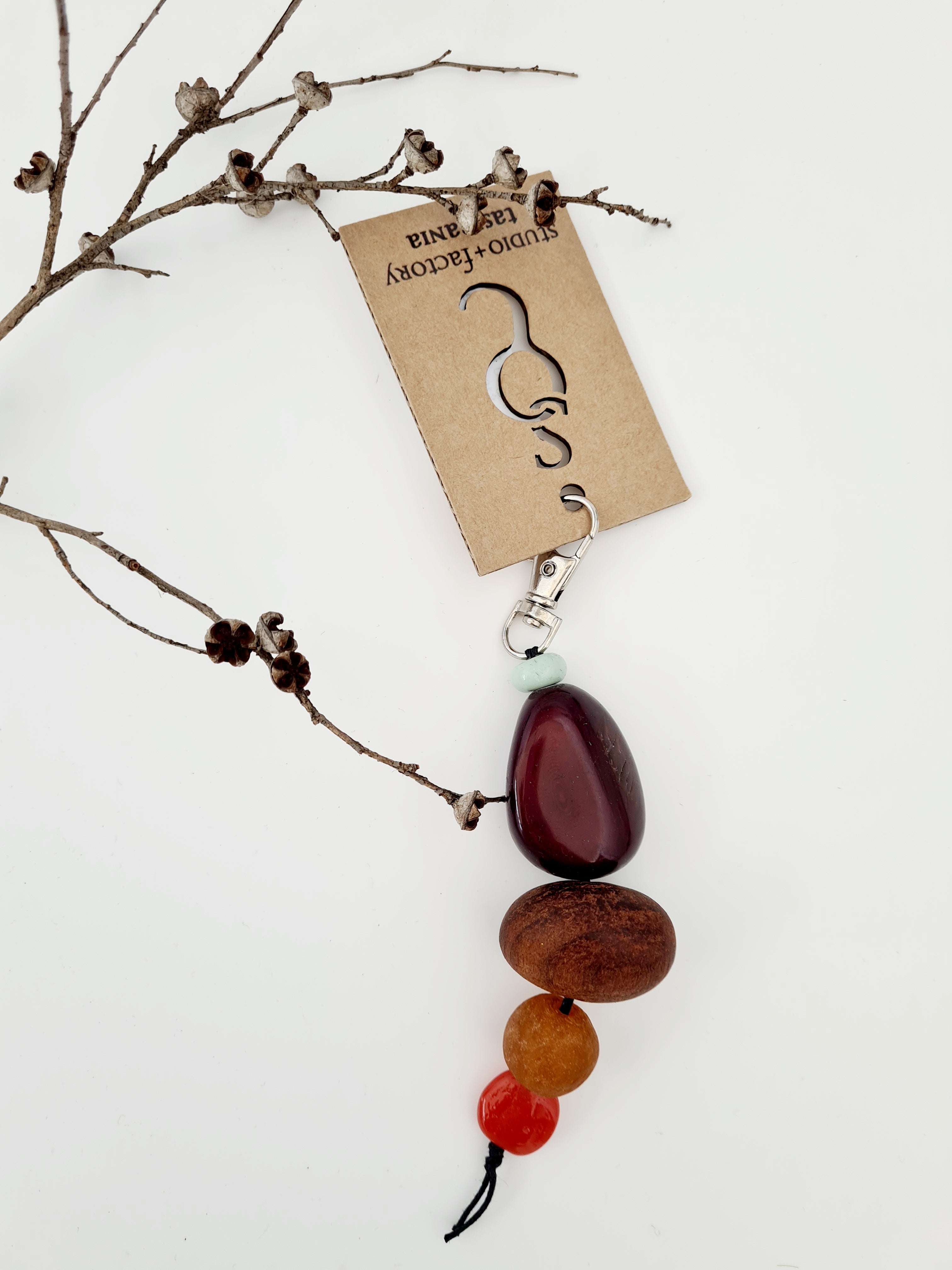 Eco Beads Key Ring key ring The Spotted Quoll Studio Summer Berries 