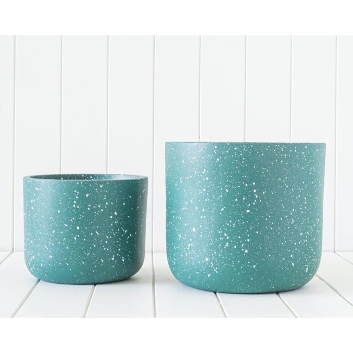 Erika Pot Planters Pots & Planters Rayell Green Speckle Small 