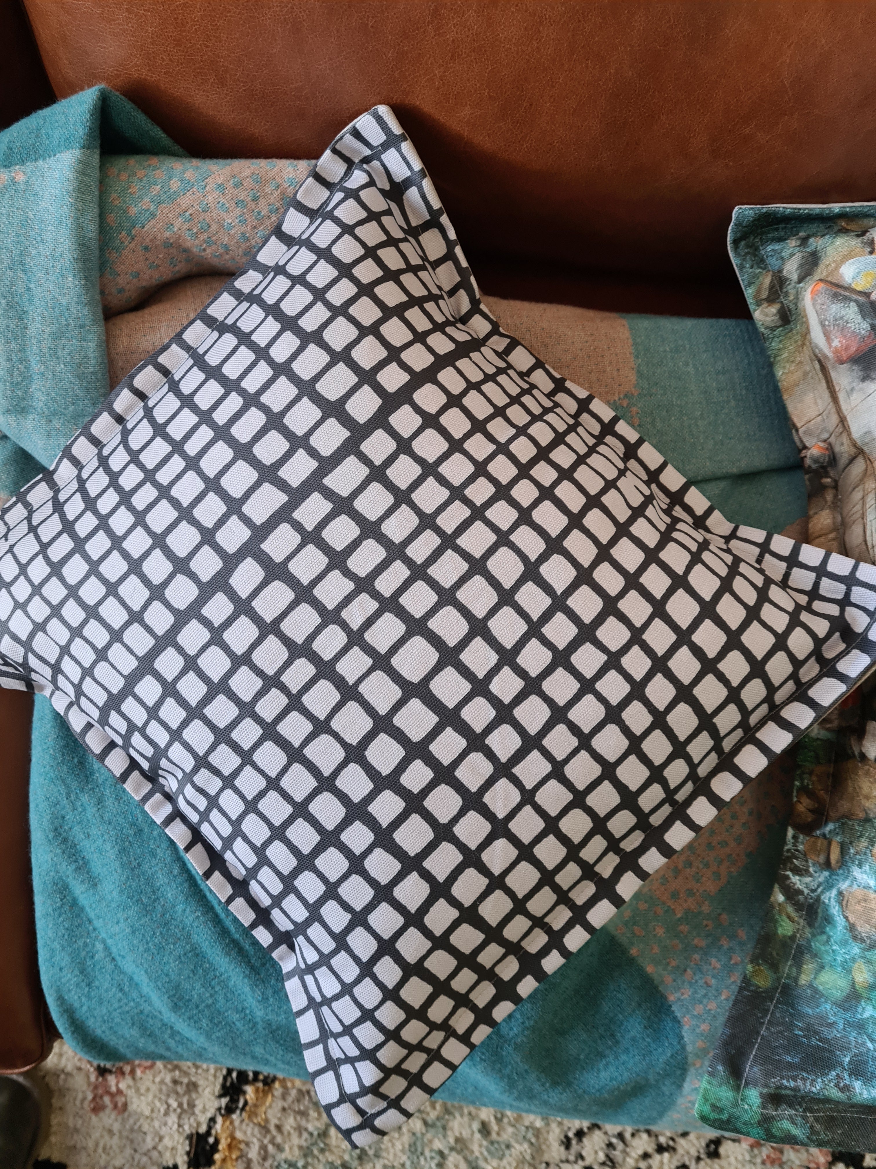 Printed Canvas Cushion - Tessellated Pavement Cushions The Spotted Quoll 