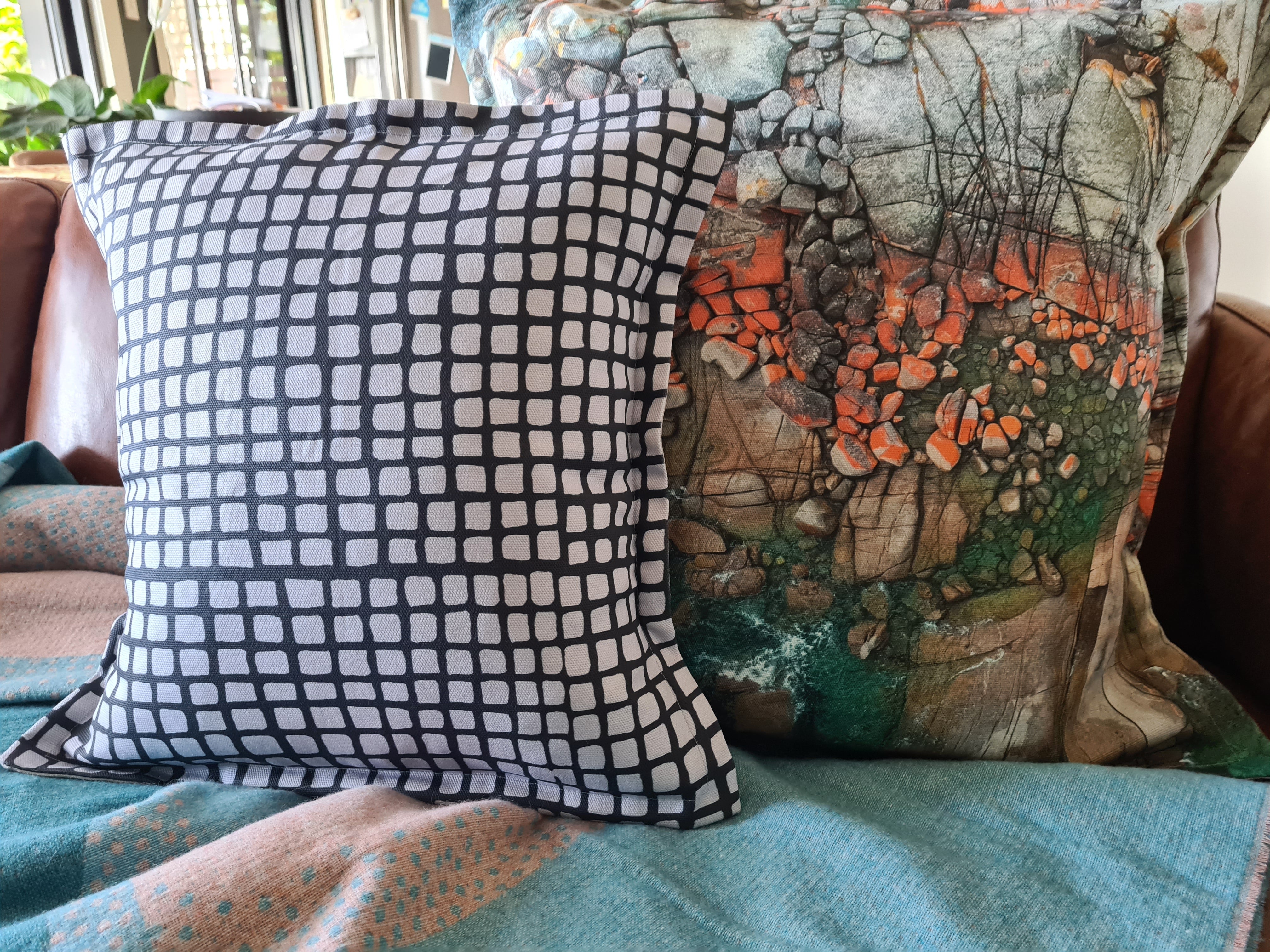 Printed Canvas Cushion - Tessellated Pavement Cushions The Spotted Quoll 45 x 45cm 