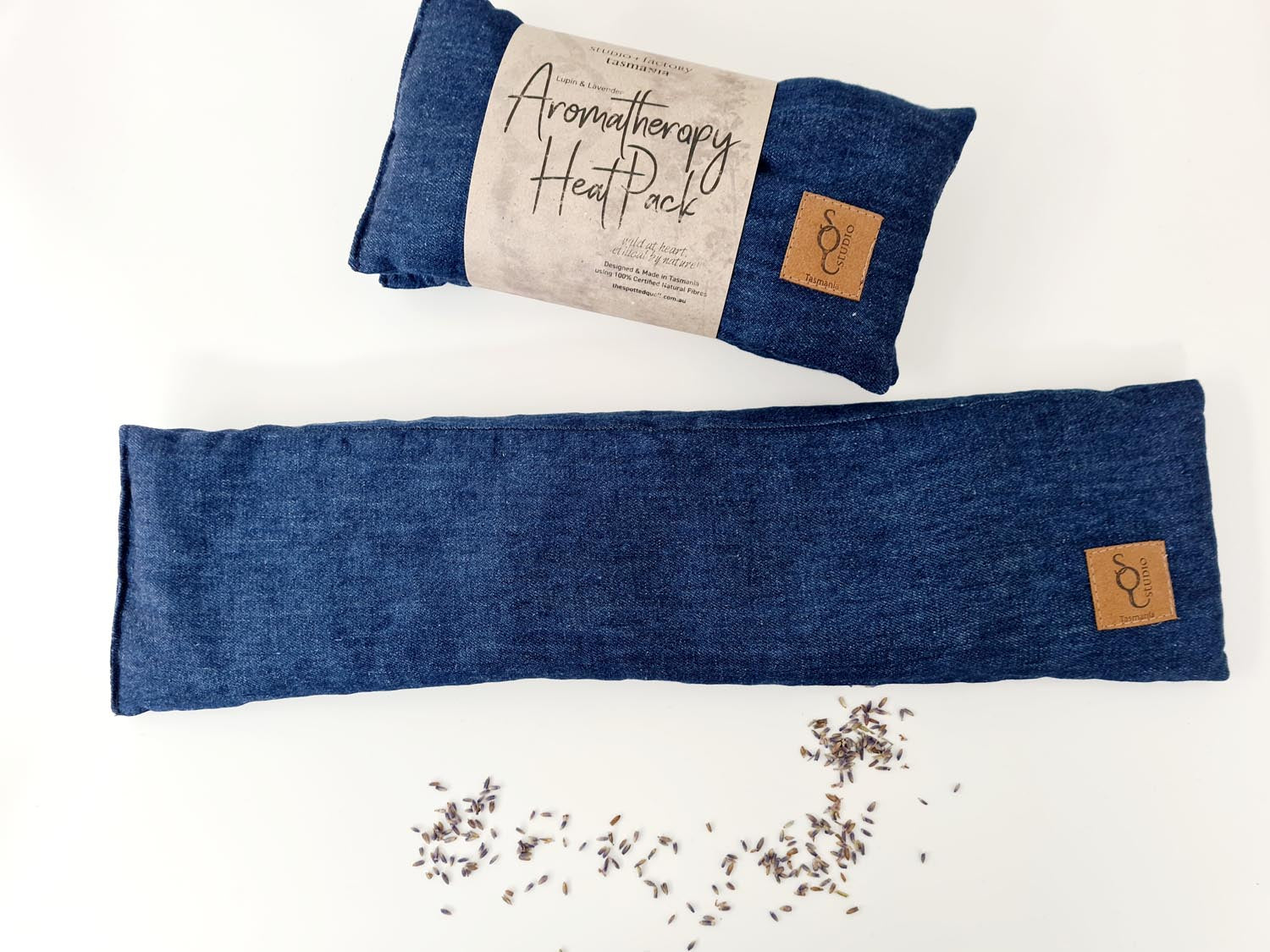 Aromatherapy Heat/cold pack - Lupin & Lavender Heating Pads The Spotted Quoll Long Organic Denim 