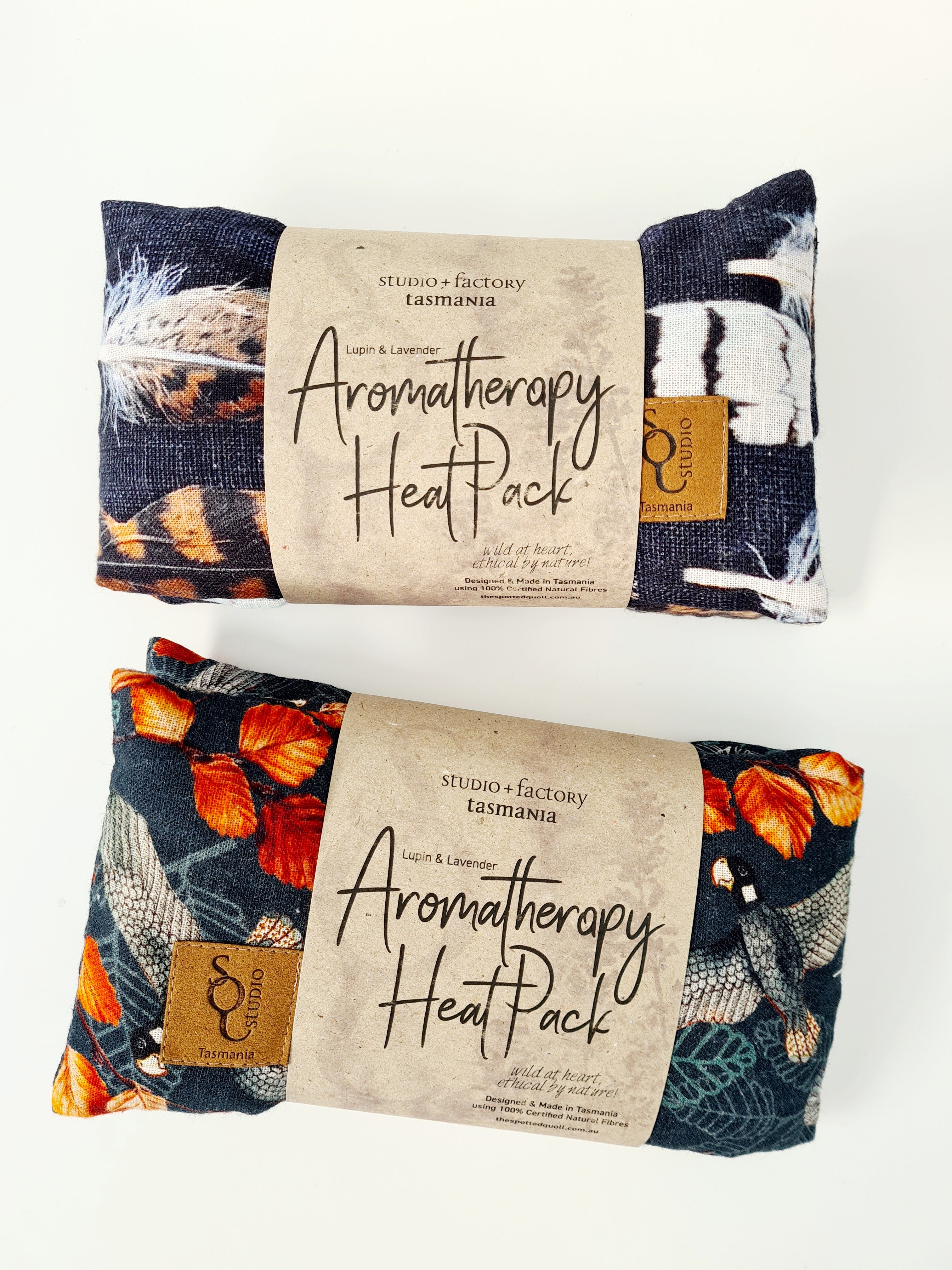 Aromatherapy Heat/cold pack - Lupin & Lavender Heating Pads The Spotted Quoll Double Trouble Turning Fagus/ Kookaburra Feathers 