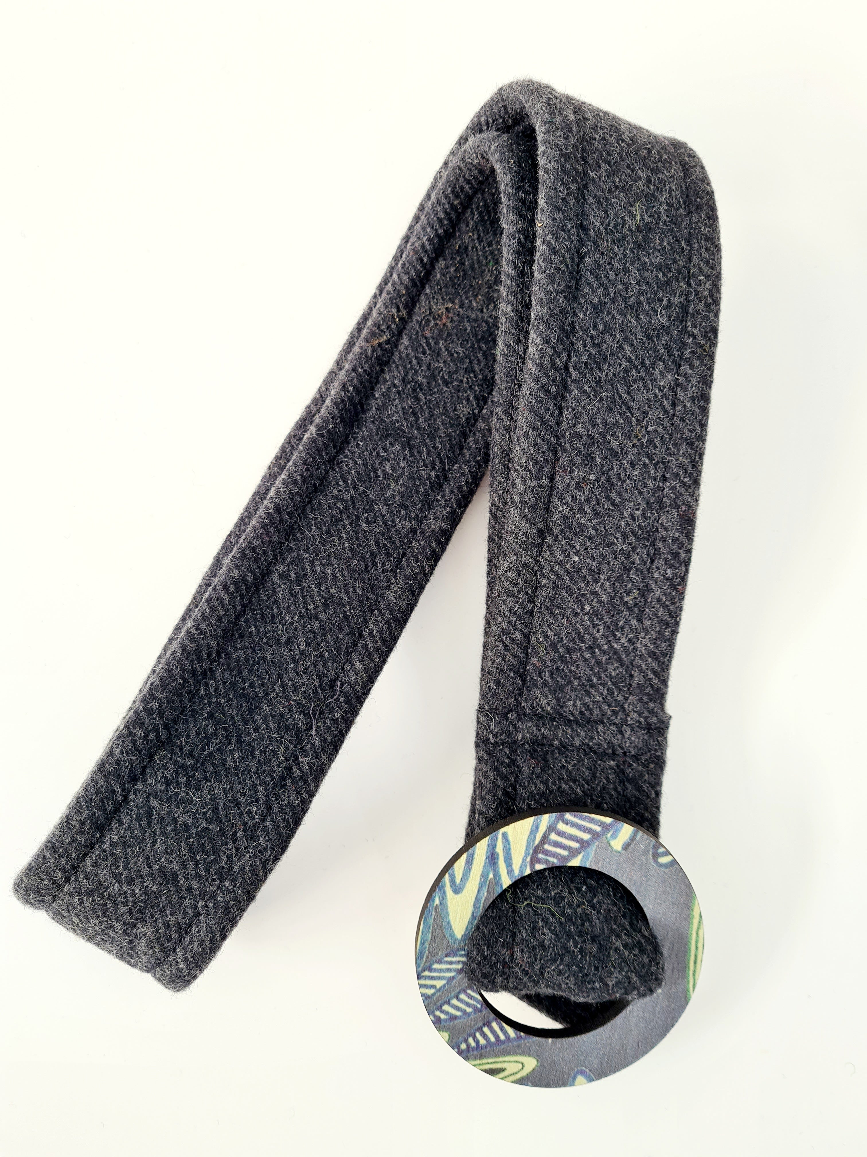 Tasmanian Oak Belts - Organic Wool Belt Buckles The Spotted Quoll Carbon Printed Tas Oak XL - 140cm