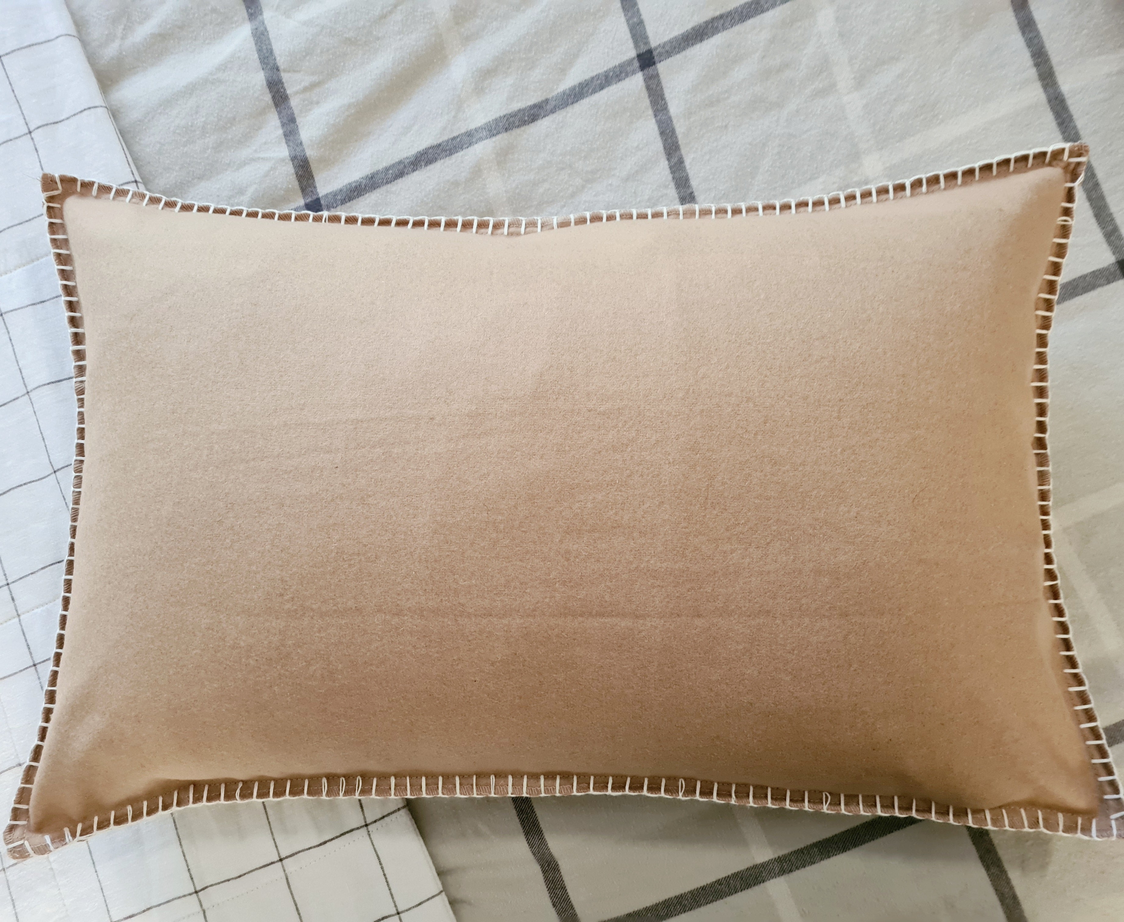 Tan Organic Wool Felt Cushions Cushions The Spotted Quoll Studio 