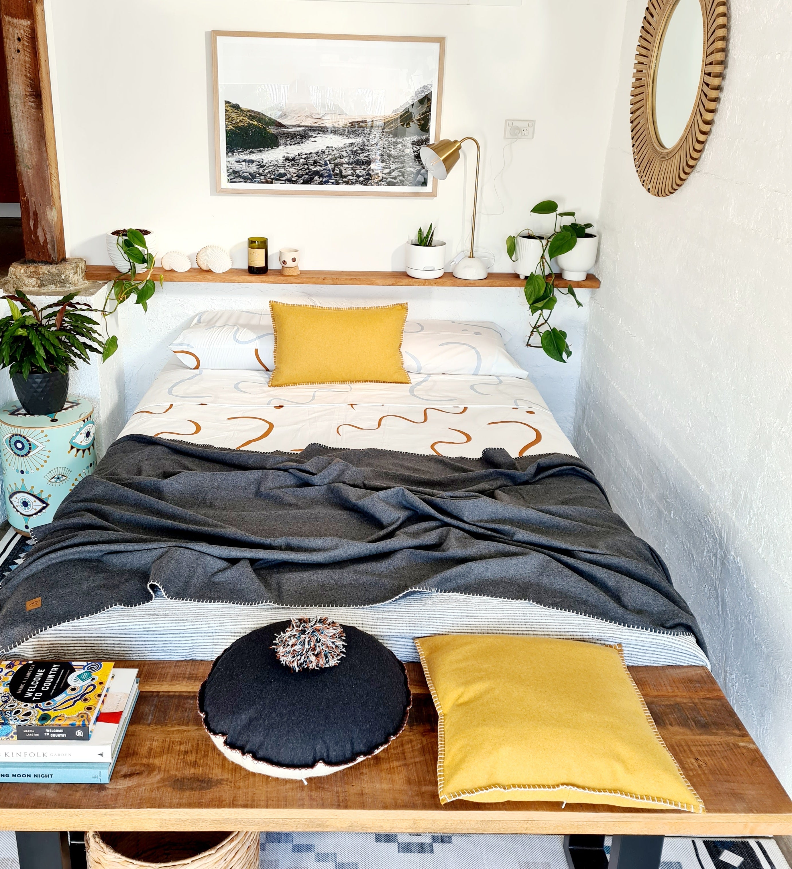 Organic Wool Felt Throw Throws The Spotted Quoll 