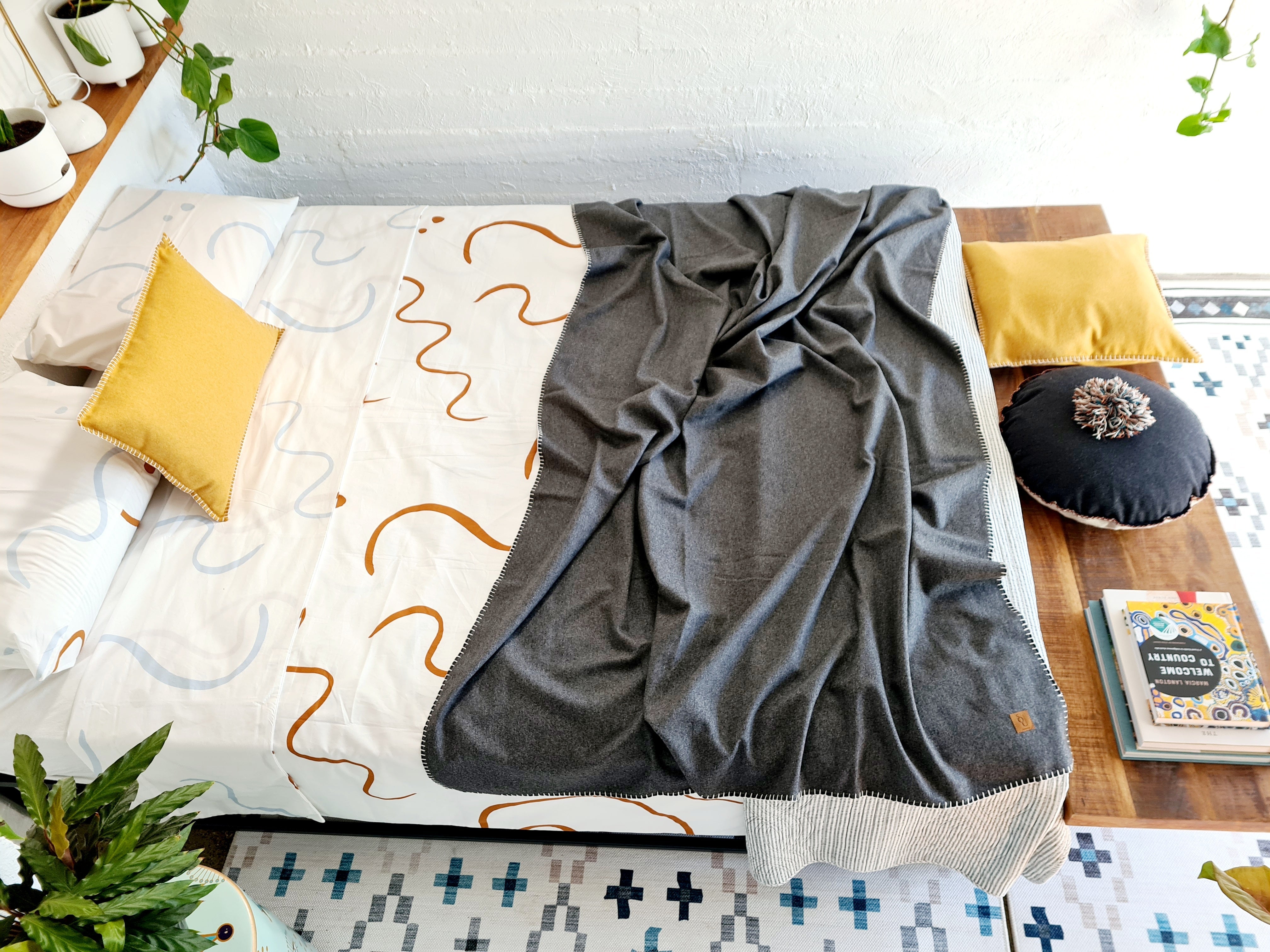 Organic Wool Felt Throw Throws The Spotted Quoll 