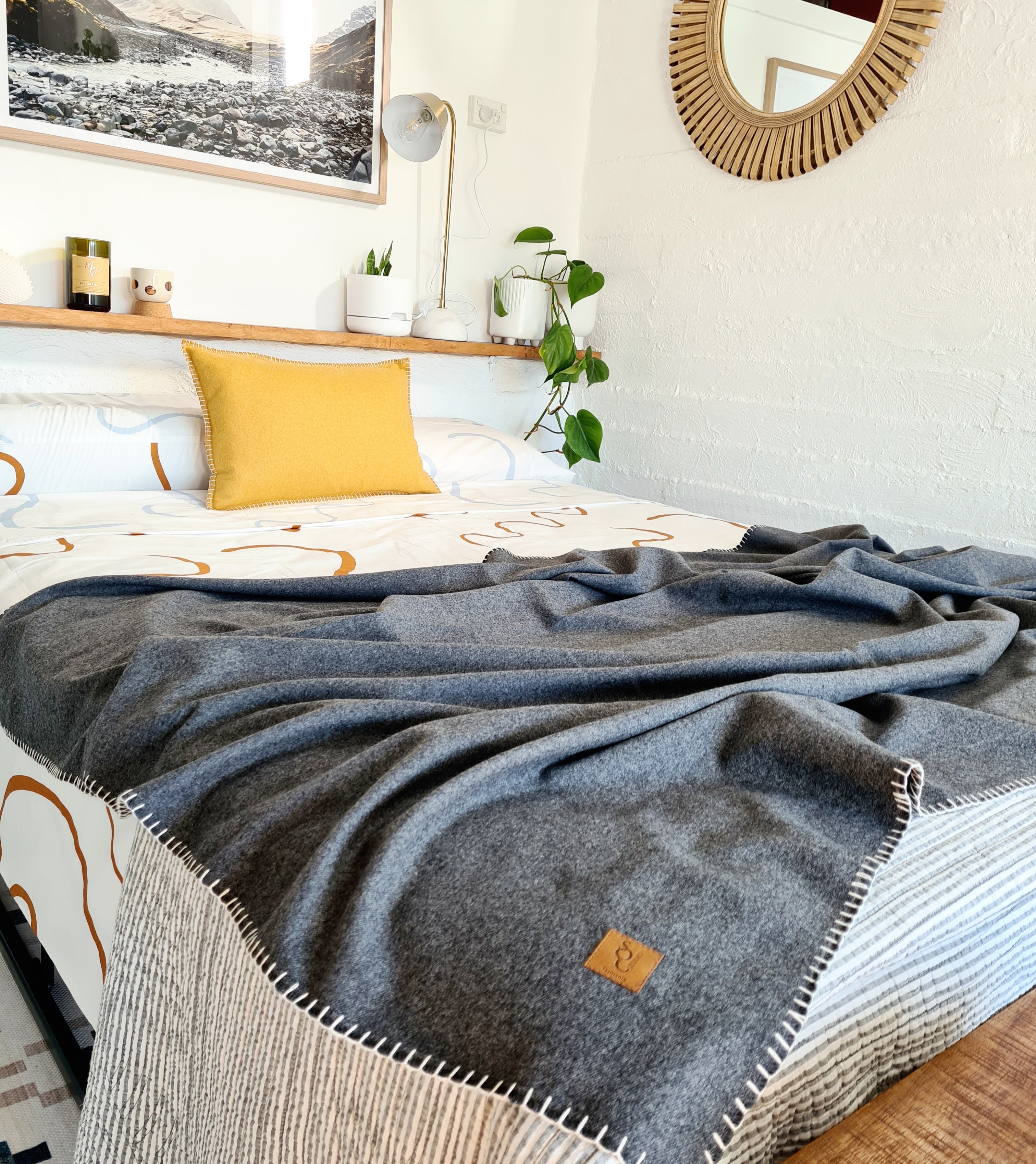 Organic Wool Felt Throw Throws The Spotted Quoll 