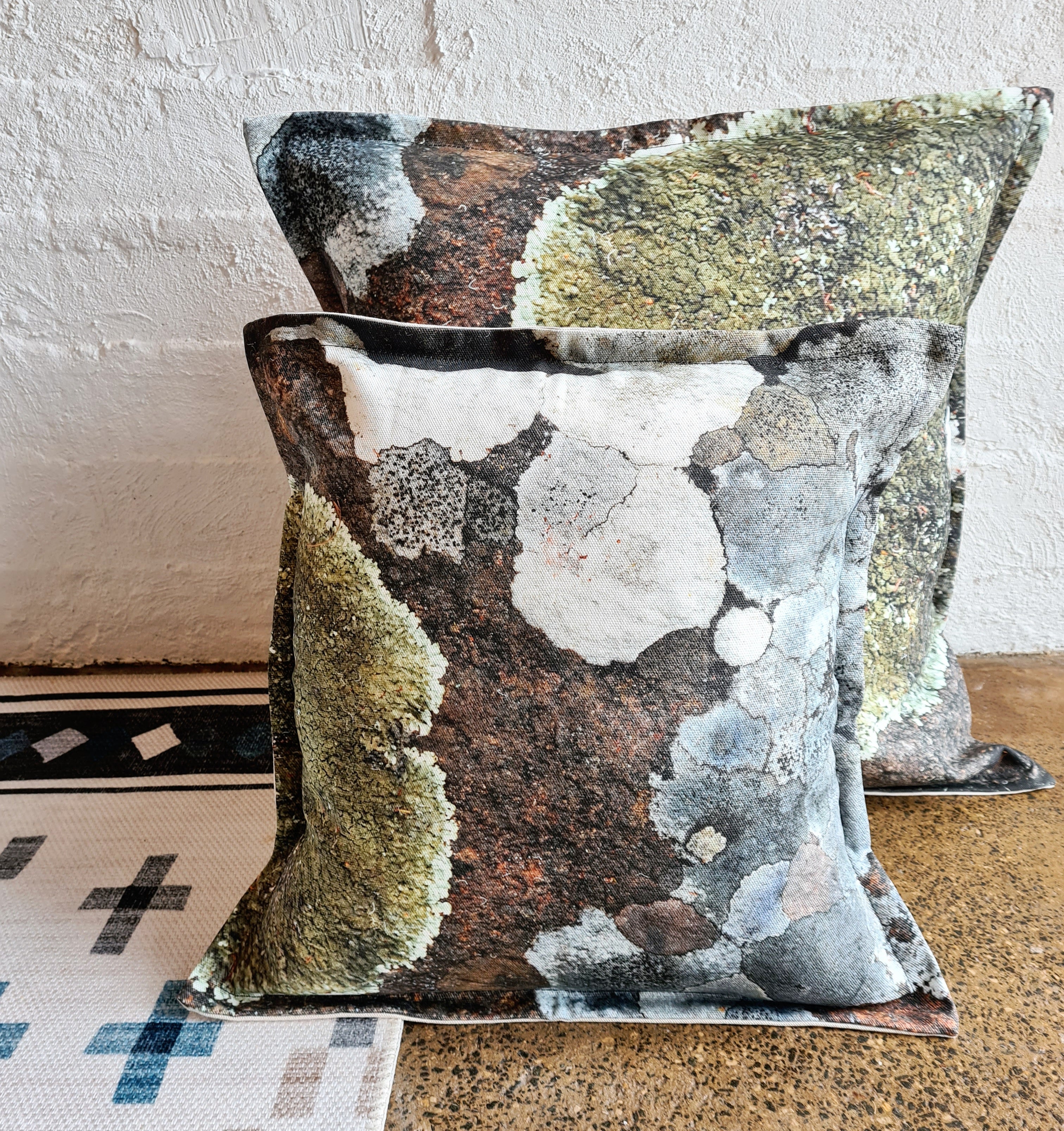 Printed Canvas Cushion - Cool Climate Lichen Cushions The Spotted Quoll 45 x 45cm 