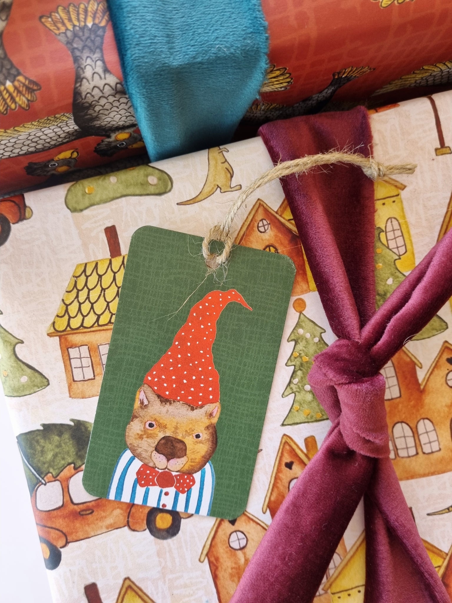 Christmas Gift Tags - Bosa Art Co Gift Tags & Labels Bosa Art Co Wombat 