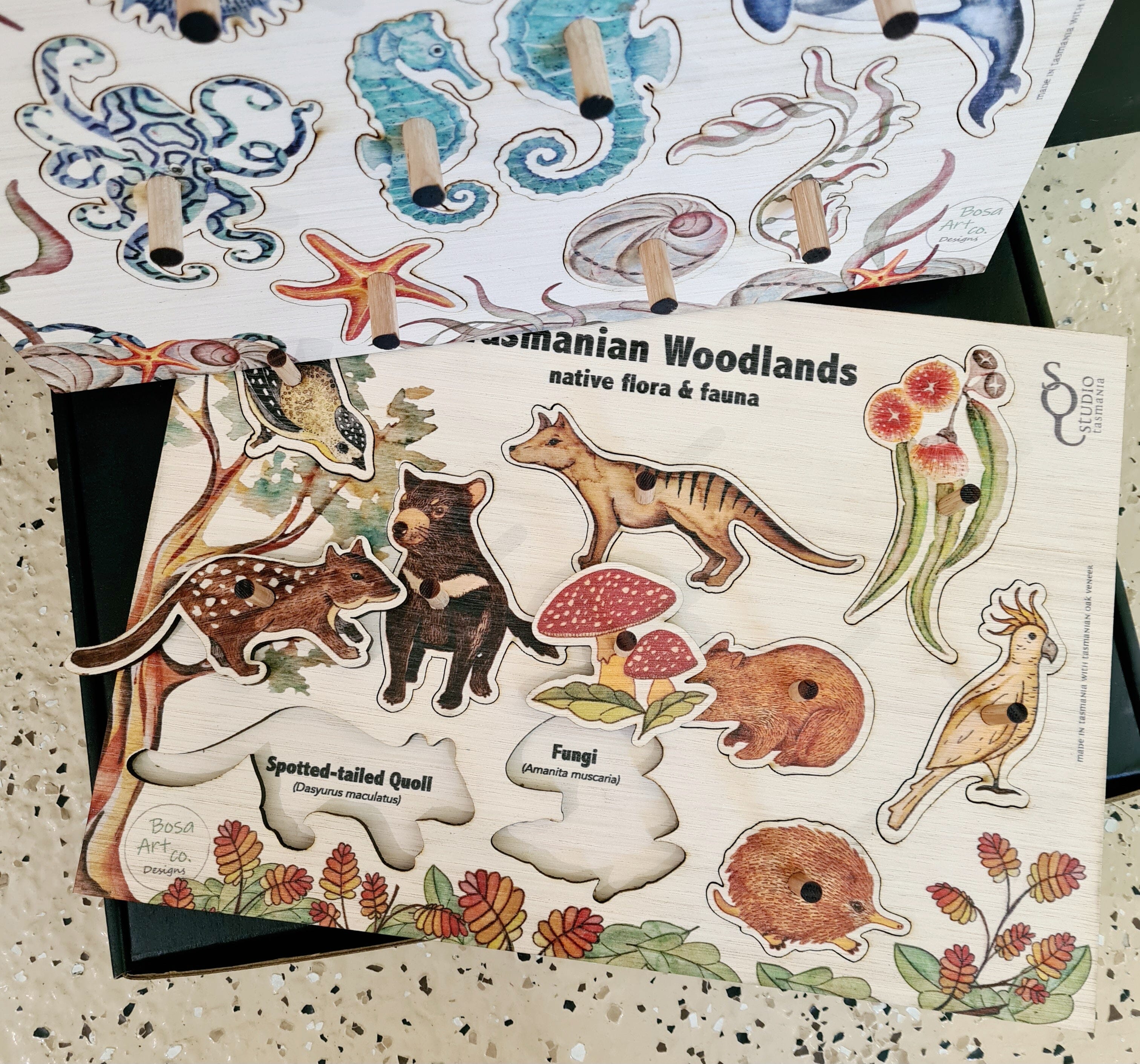 Early Learning Jigsaw Puzzle - Tasmanian Oak Veneer puzzle The Spotted Quoll 