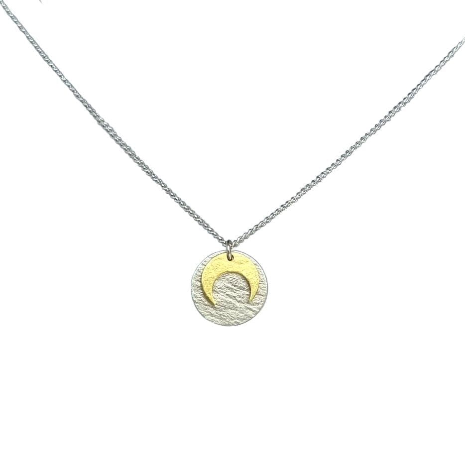 Luna Eclipse Necklace Earrings Emily Eliza Arlotte Brass on Silver 