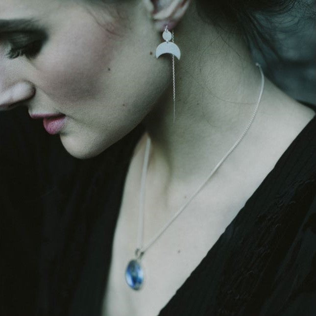 Goddess Thread Earring Earrings Emily Eliza Arlotte 
