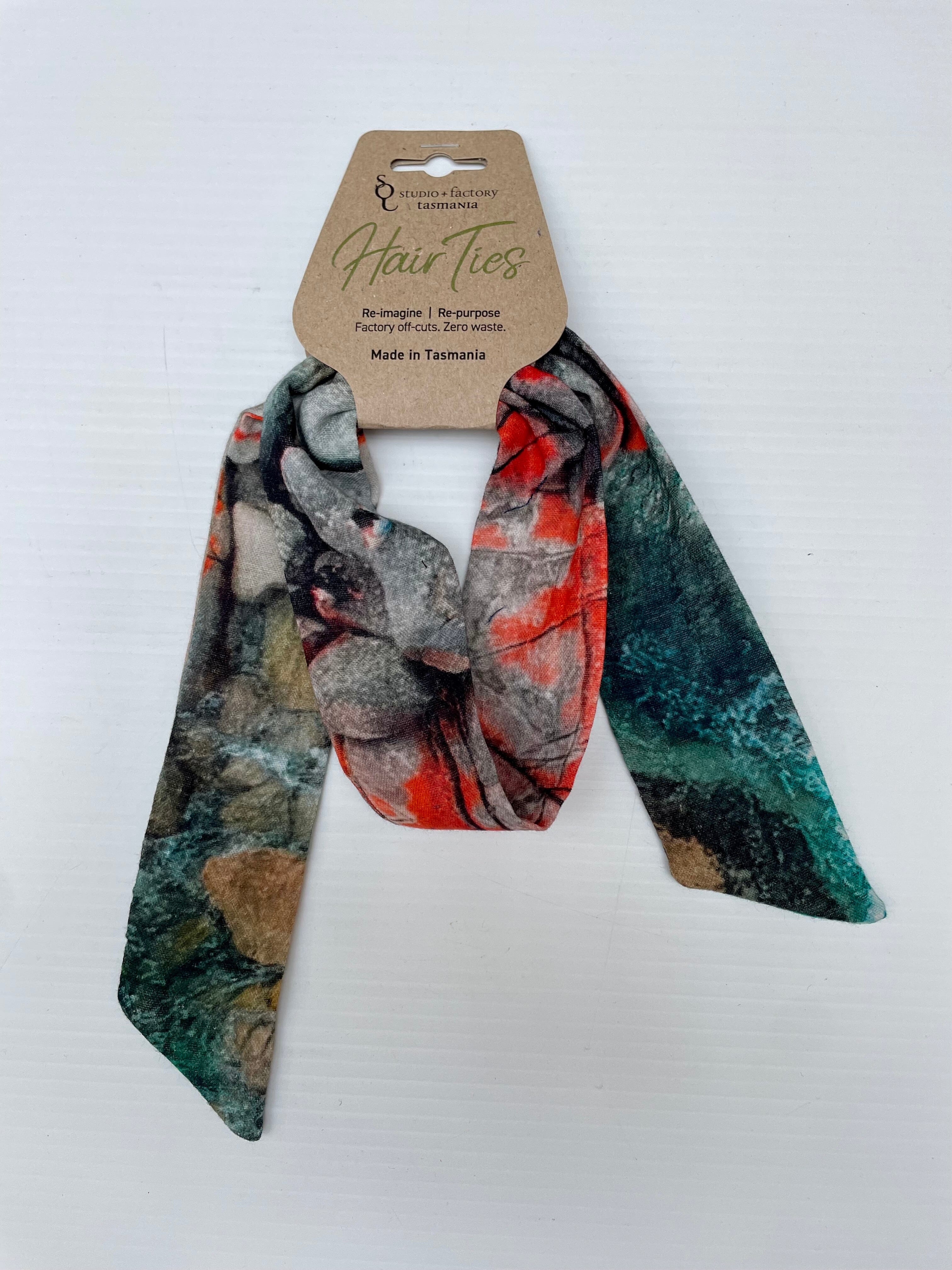 Re-imagine Hair Ribbon Hair Accessories The Spotted Quoll Organic Cotton Aerial Bay of Fires 